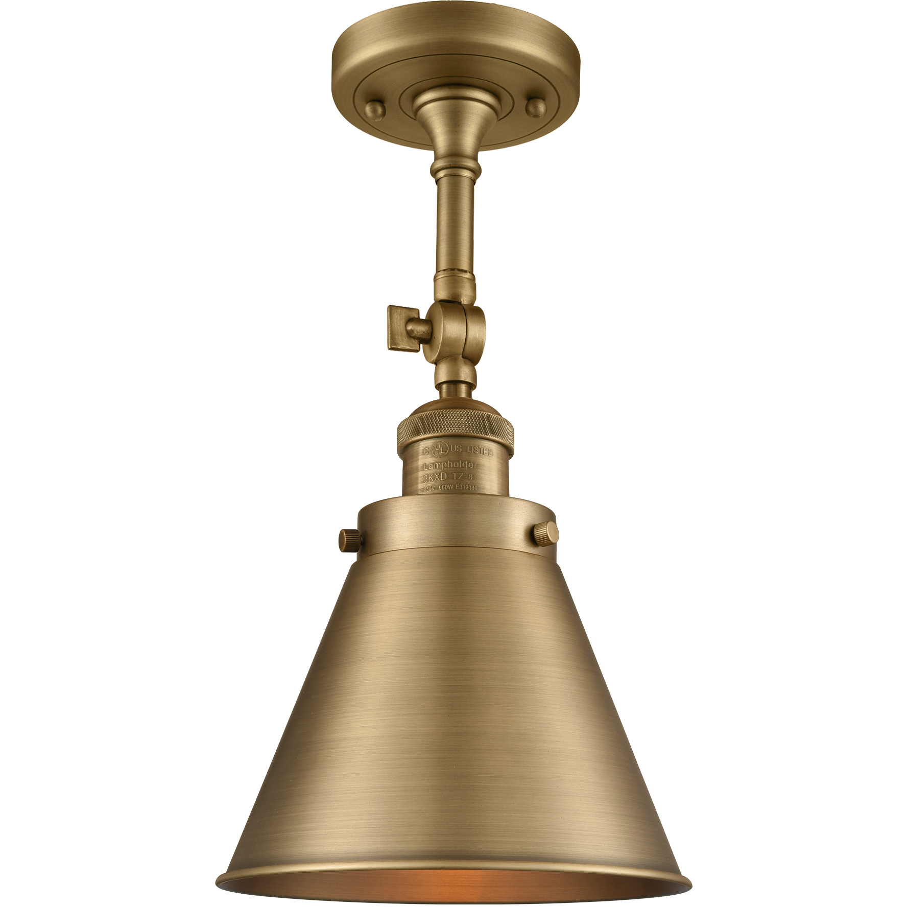 Franklin Restoration Appalachian 1 Light 8 inch Brushed Brass Sconce Wall Light, Franklin Restoration