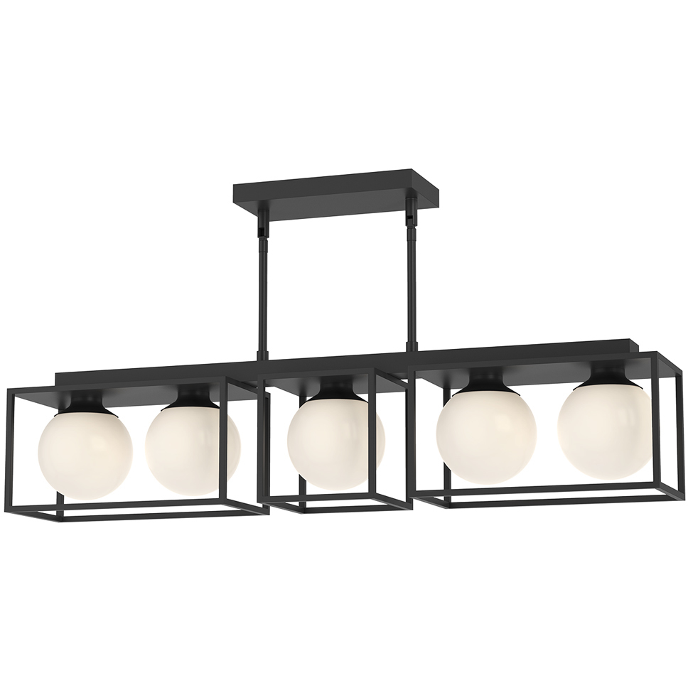 Amelia 5 Light 35.13 inch Matte Black Linear Pendant Ceiling Light
