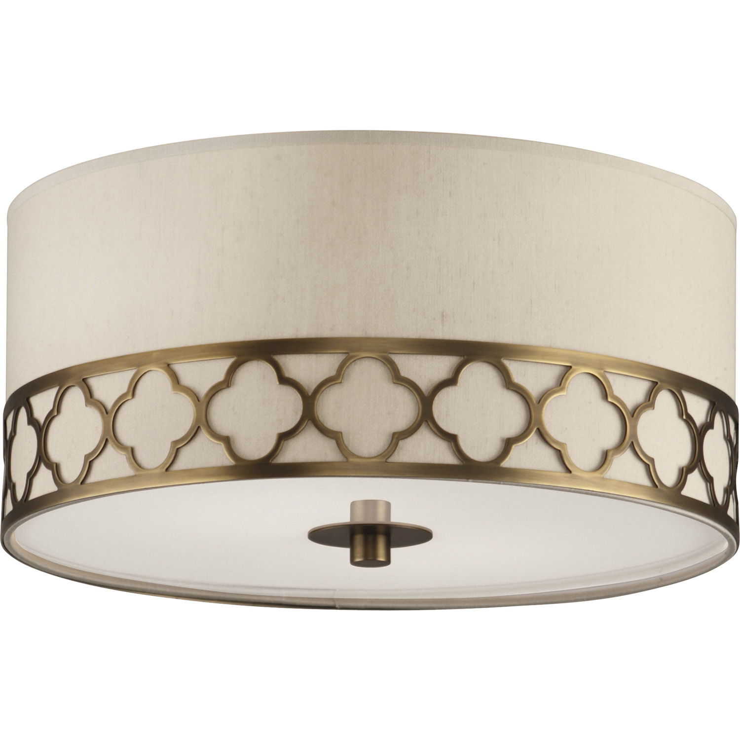 Addison 2 Light 17.63 inch Weathered Brass Flushmount Ceiling Light