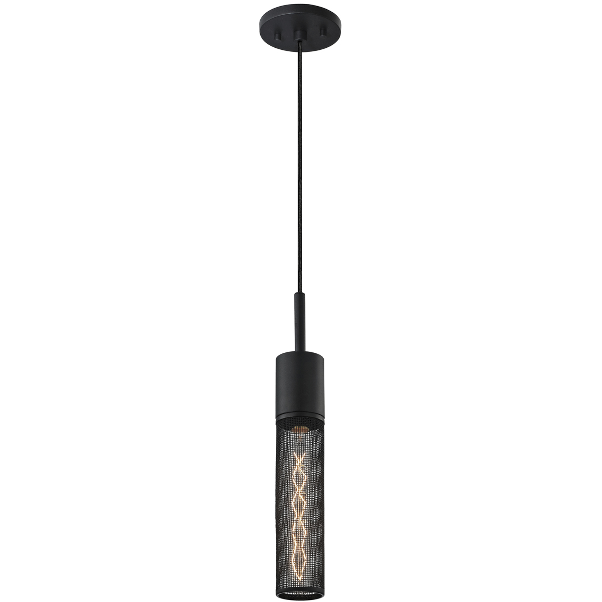 Gotham 1 Light 2.75 inch Textured Black Pendant Ceiling Light