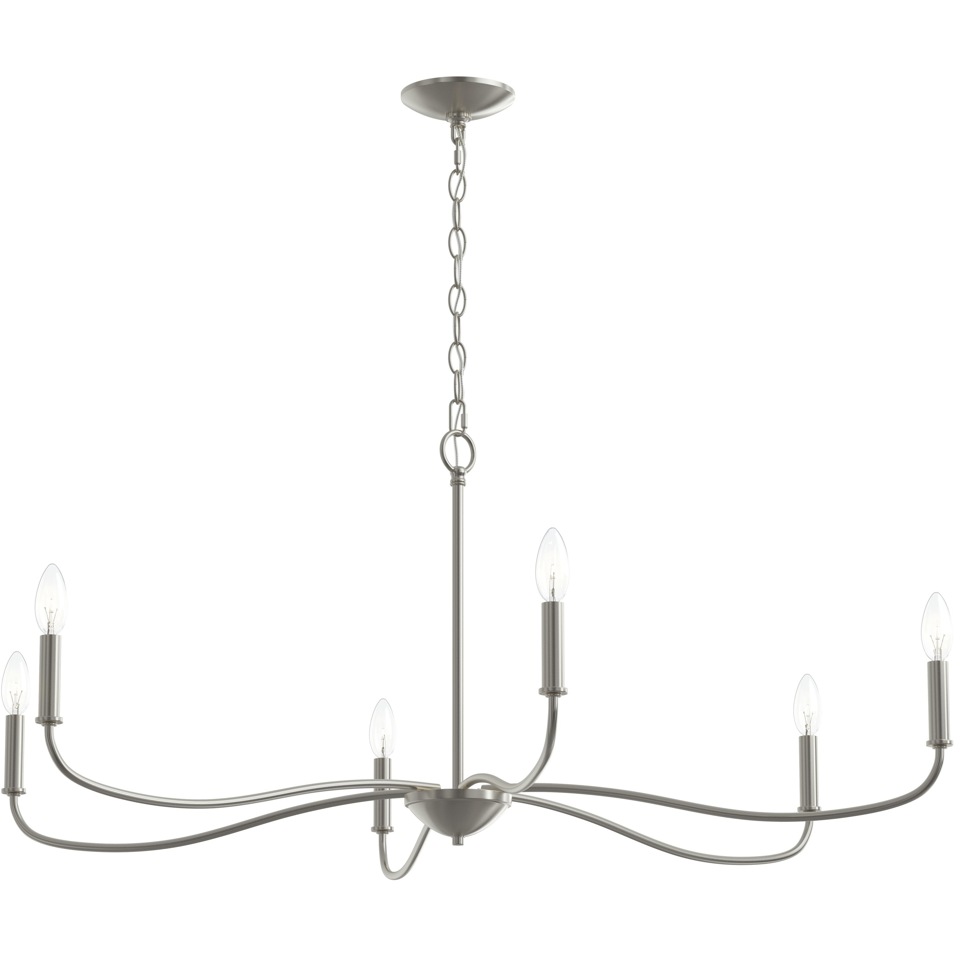 Ilia 6 Light 42.25 inch Brushed Nickel Chandelier Ceiling Light