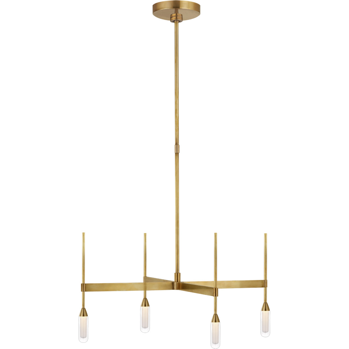 Peter Bristol Overture LED 25.25 inch Natural Brass Downlight Chandelier Ceiling Light, Medium