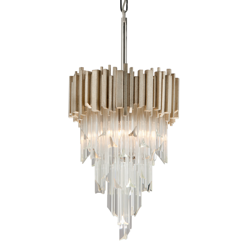 Mystique 12.25 inch Modern Silver Leaf Pendant Ceiling Light in 18.50