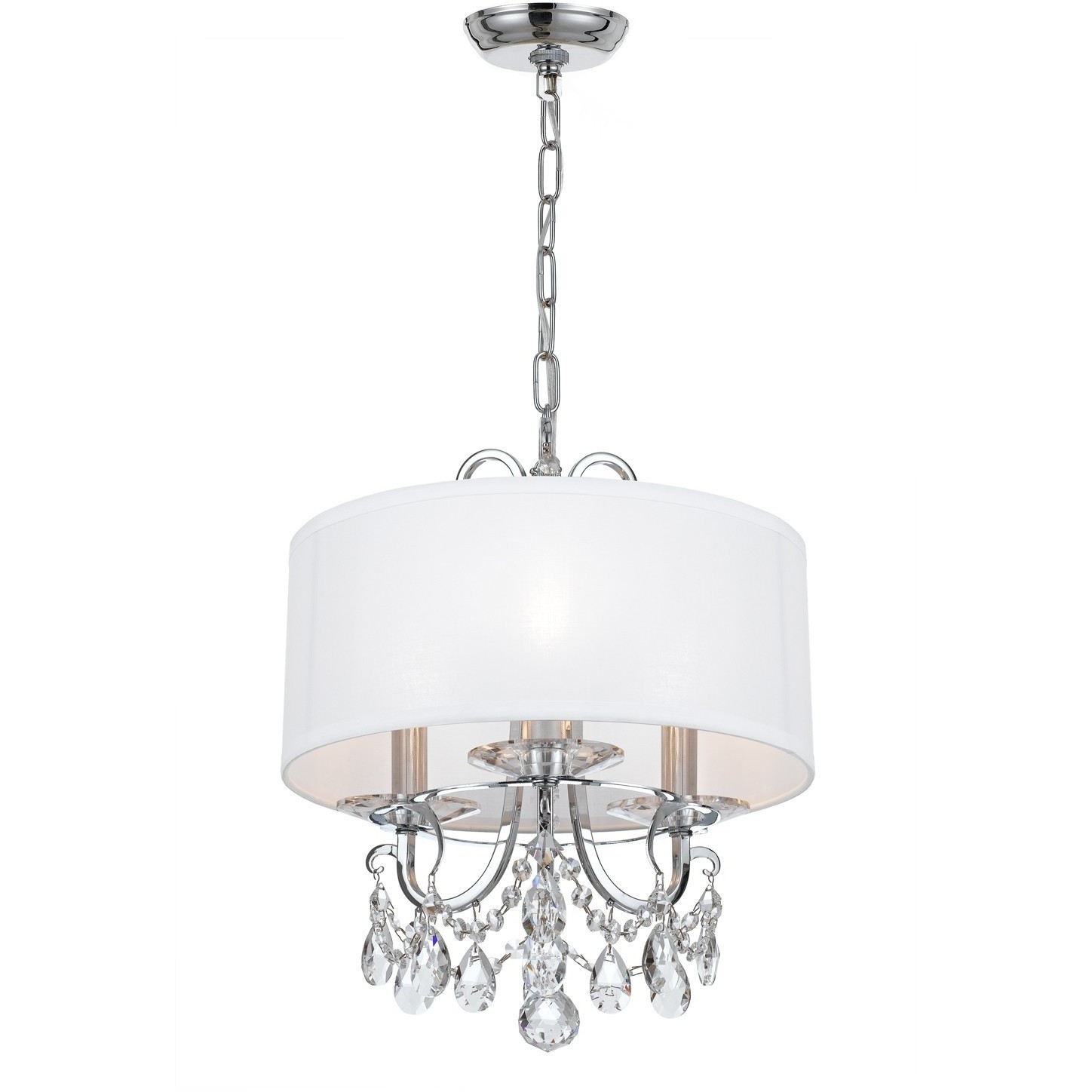 Othello 3 Light 14 inch Polished Chrome Mini Chandelier Ceiling Light in Clear Hand Cut