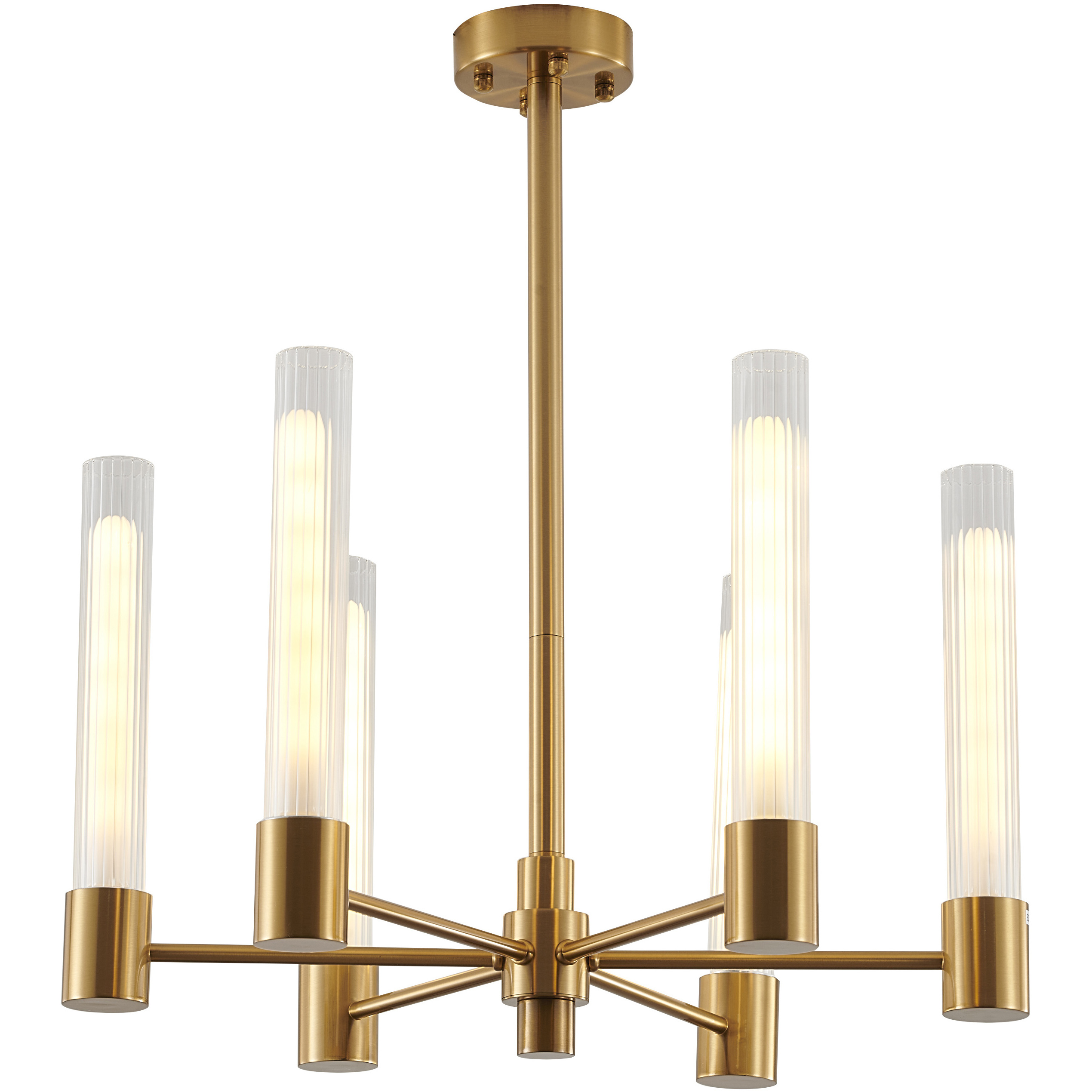 Canada 6 Light 26 inch Brass Chandelier Ceiling Light