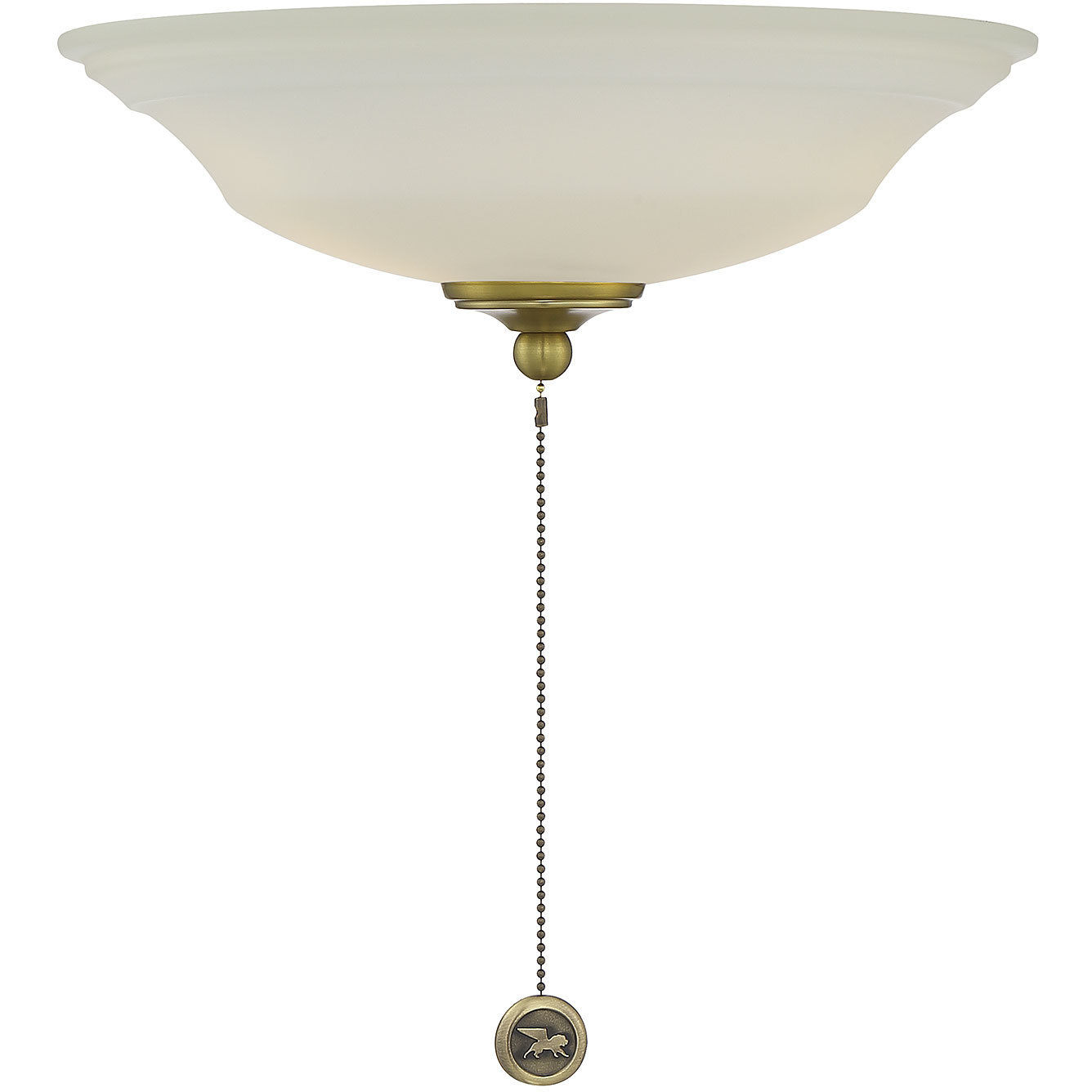 Windstar 2 Light Incandescent Estate Brass Fan Light Kit