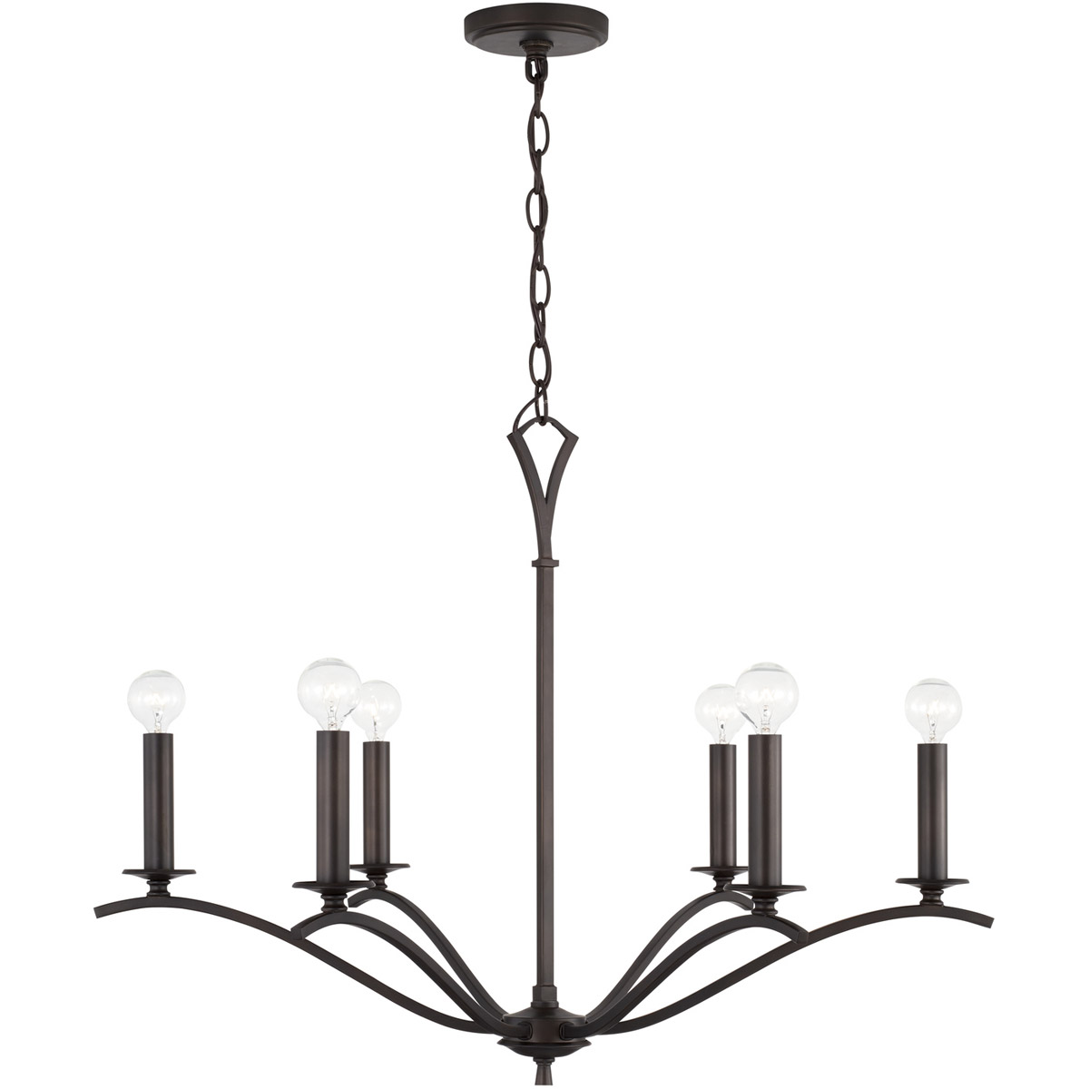 Jaymes 6 Light 30 inch Old Bronze Chandelier Ceiling Light