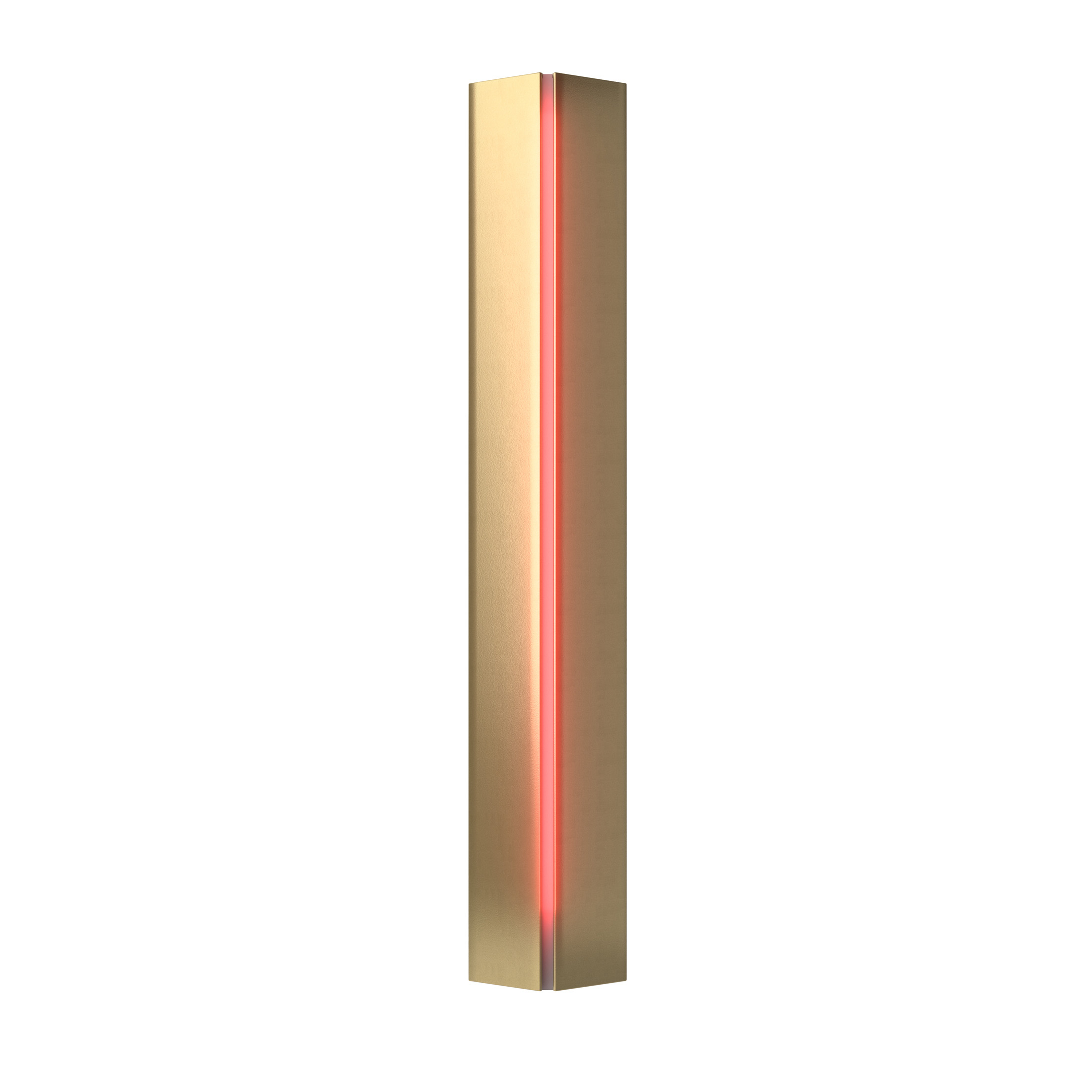 Gallery 3 Light 4.3 inch Modern Brass ADA Sconce Wall Light in Red, Small