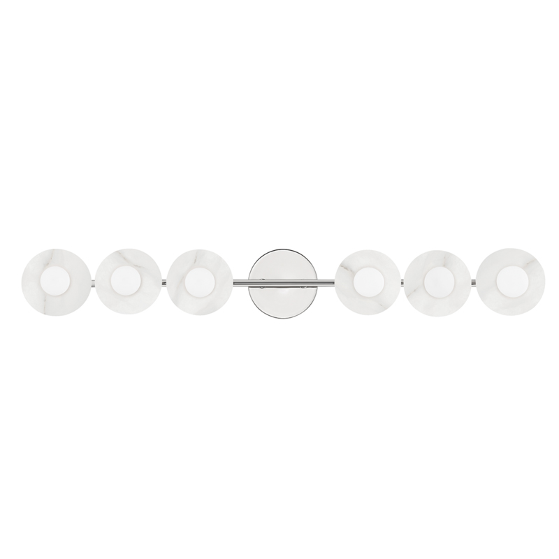 Elmont 6 Light 6 inch Polished Nickel Bath Bracket Wall Light