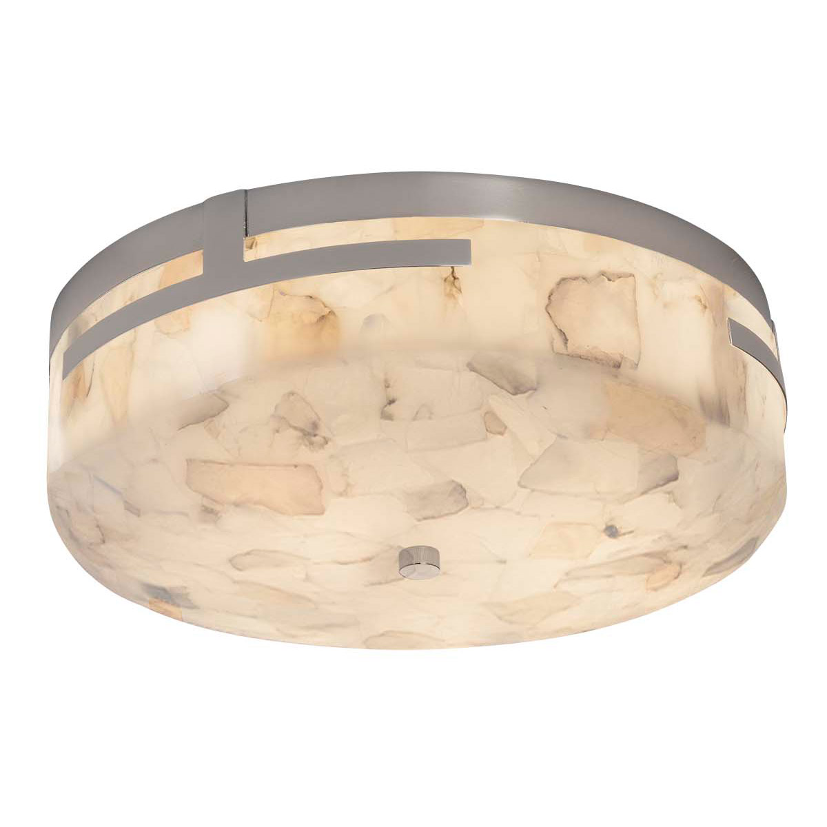 Alabaster Rocks LED 14 inch Dark Bronze Flush Mount Ceiling Light
