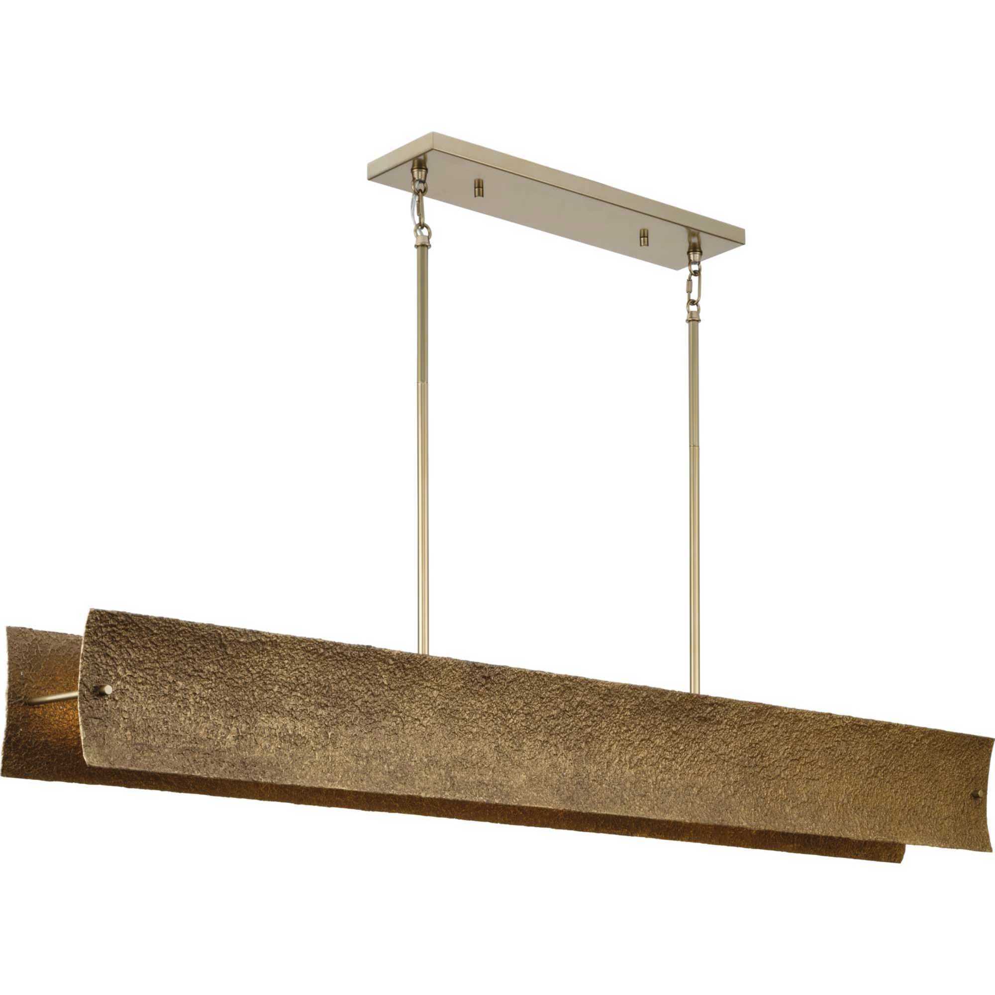 Lusail 8 Light 54 inch Soft Gold Linear Chandelier Ceiling Light, Design Series
