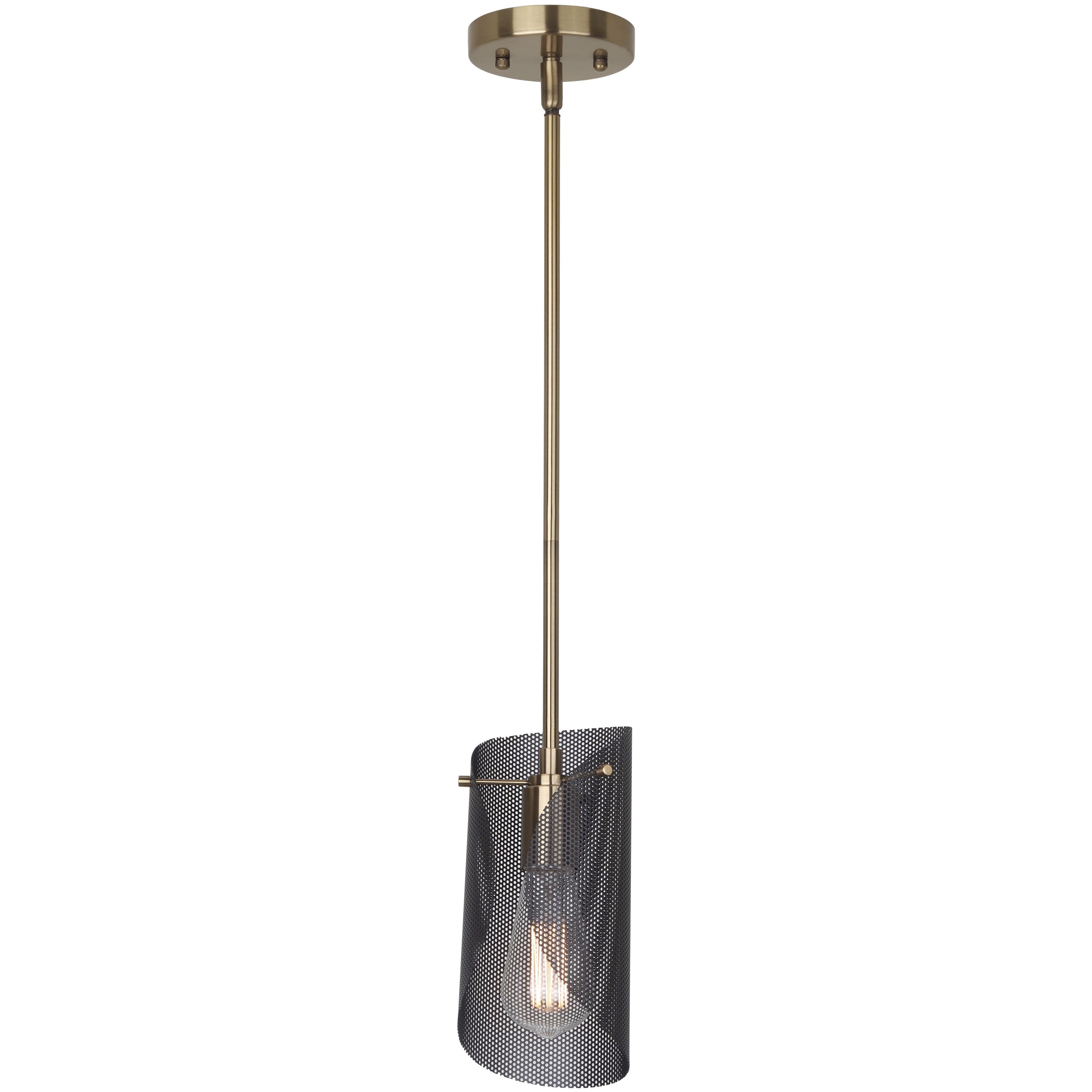 Huxlee 1 Light 4.75 inch Black/Gold Pendant Ceiling Light