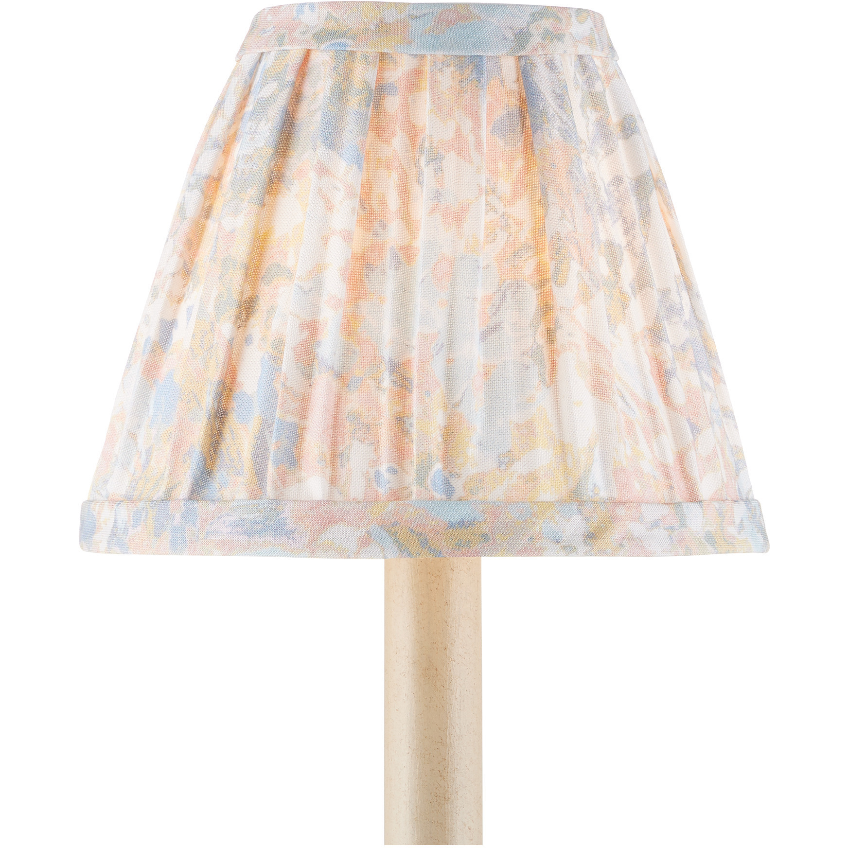 Wildflower Pastel Blue and Pastel Pink and Ivory 6 inch Tapered Chandelier Shade