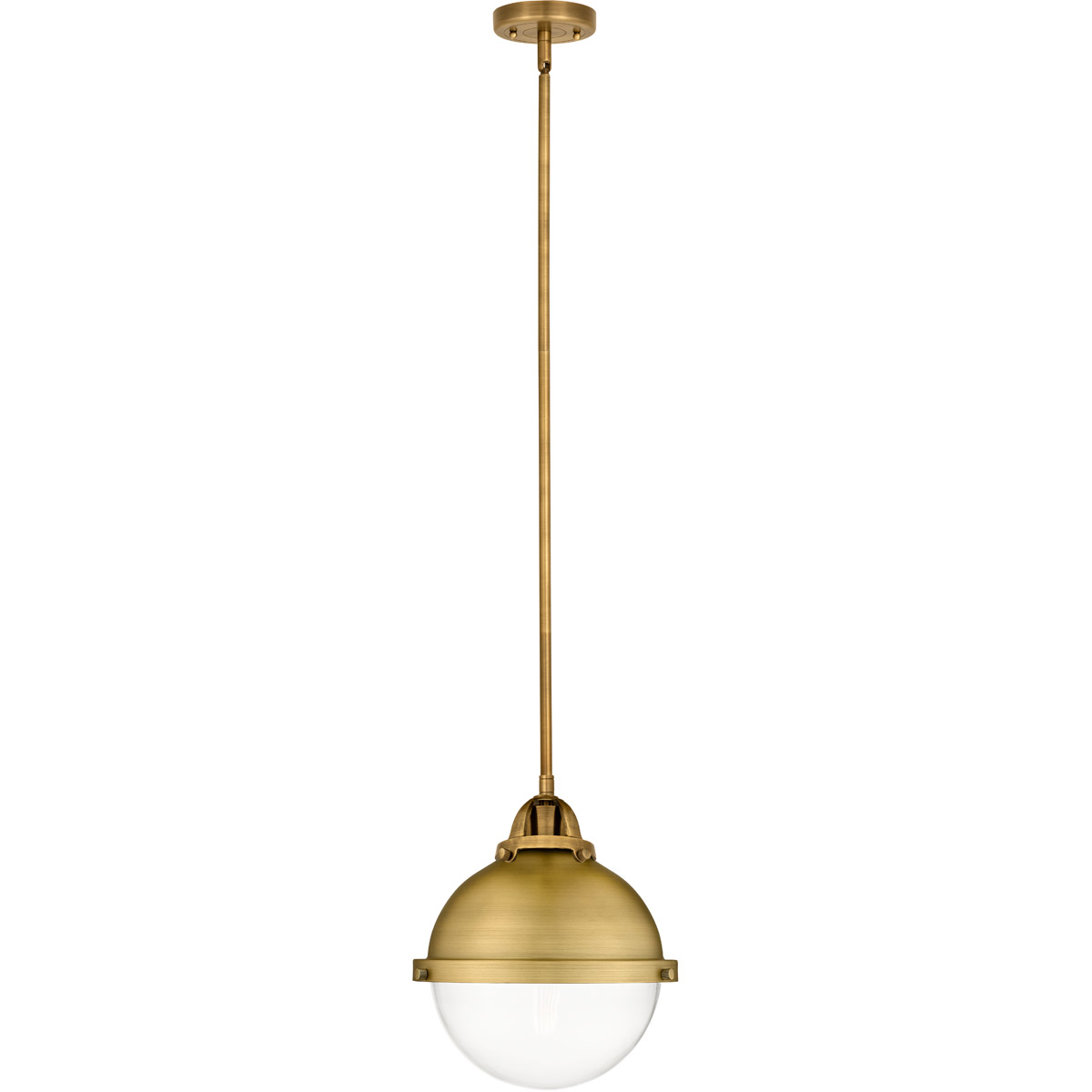 Nouveau 2 Hampden LED 9 inch Matte Black Mini Pendant Ceiling Light in Seedy Glass