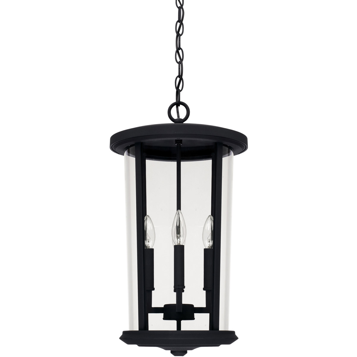 Capital Lighting Howell 4 Light 12 inch Black Outdoor Hanging Lantern 926742BK - Open Box