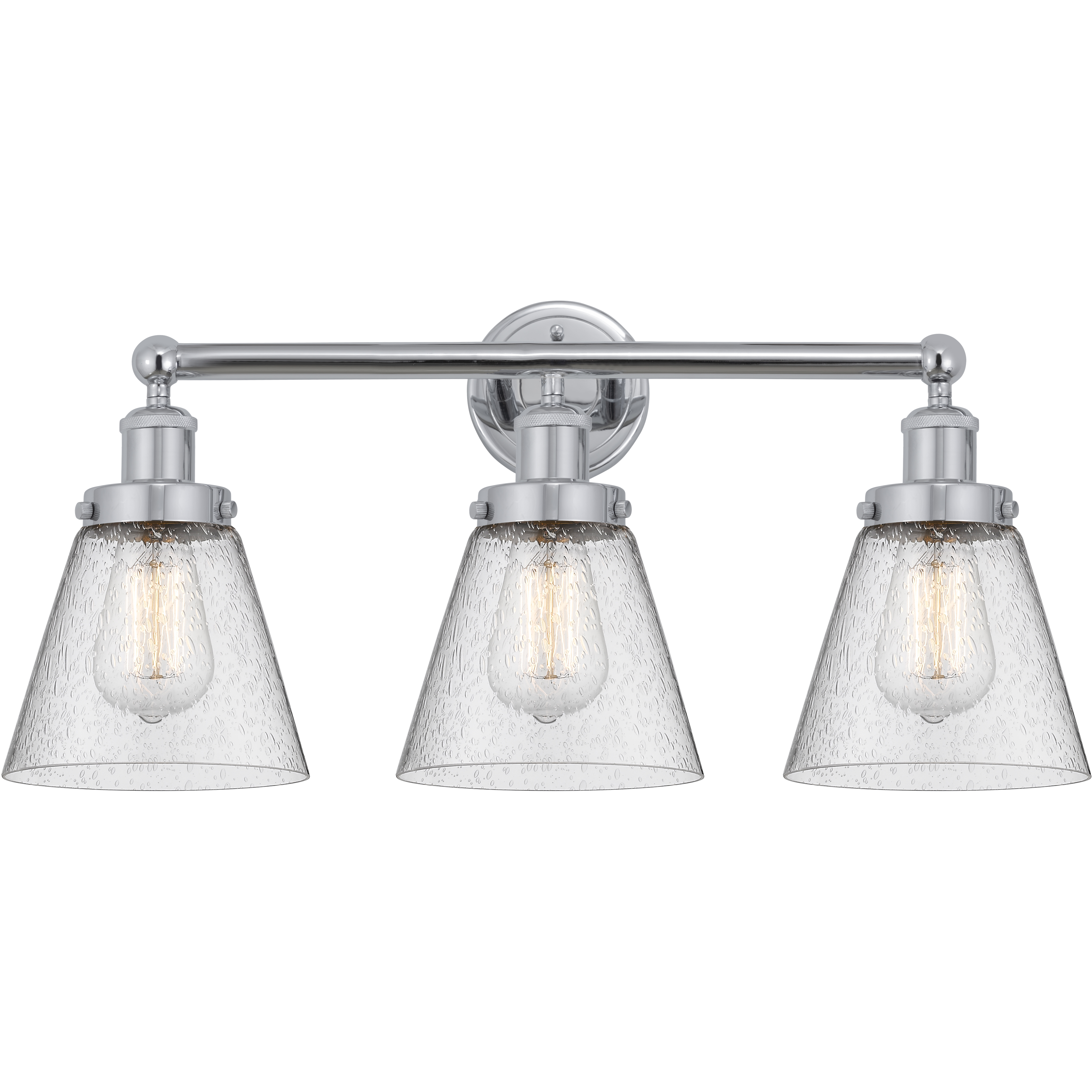 Cone 3 Light 24.5 inch Polished Chrome Bath Vanity Light Wall Light