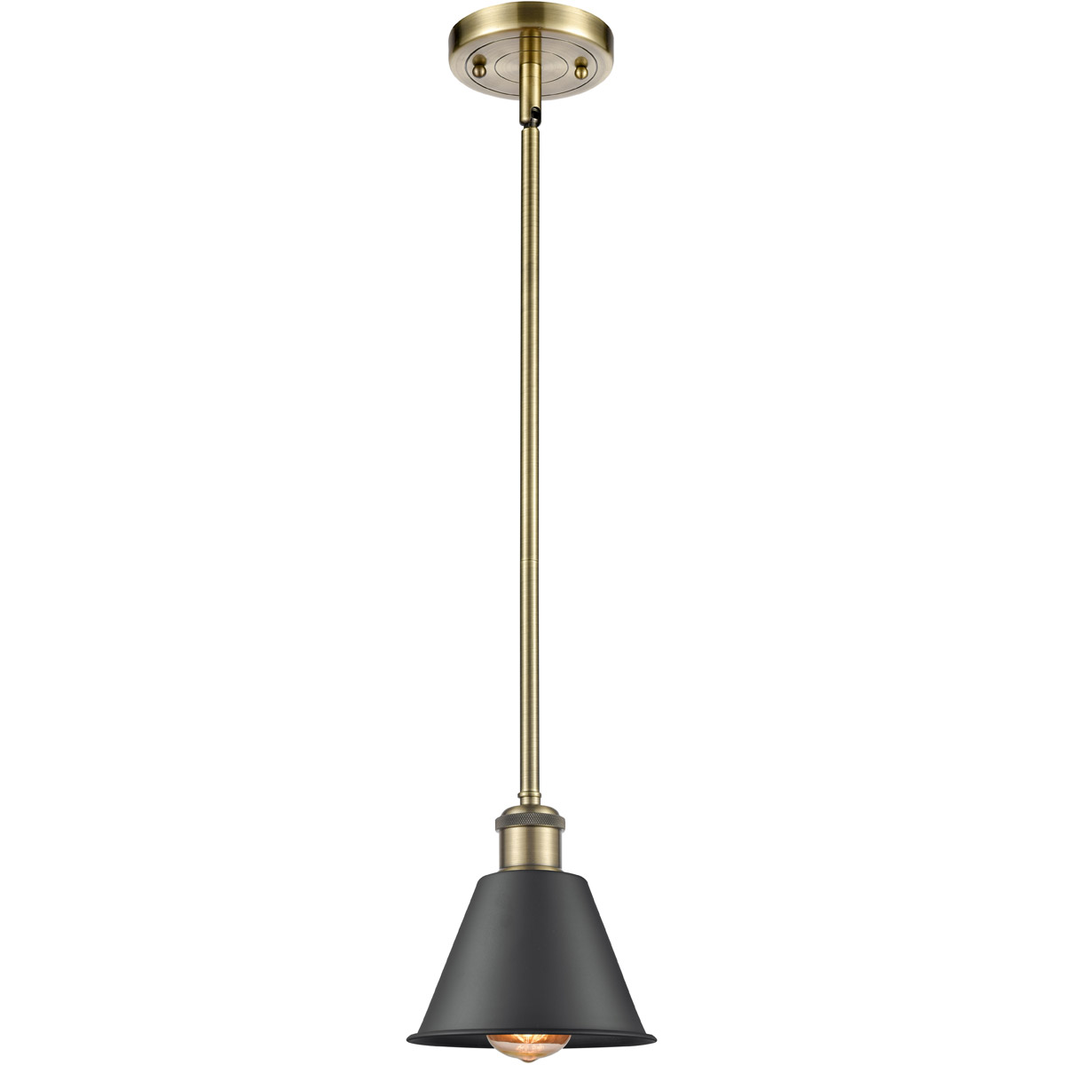 Ballston Smithfield 1 Light 7 inch Antique Brass Mini Pendant Ceiling Light