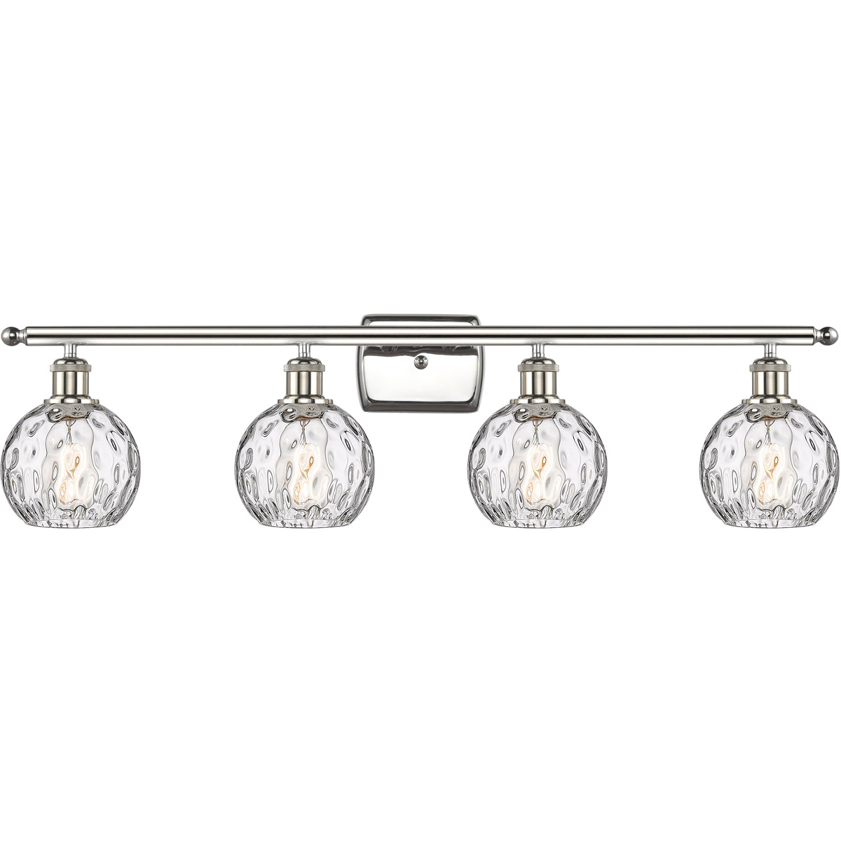 Ballston Athens Water Glass 4 Light 36 inch Polished Nickel Bath Vanity Light Wall Light