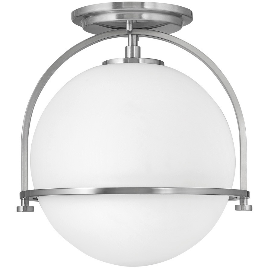 Somerset 1 Light 11.5 inch Brushed Nickel Indoor Semi-Flush Mount Ceiling Light