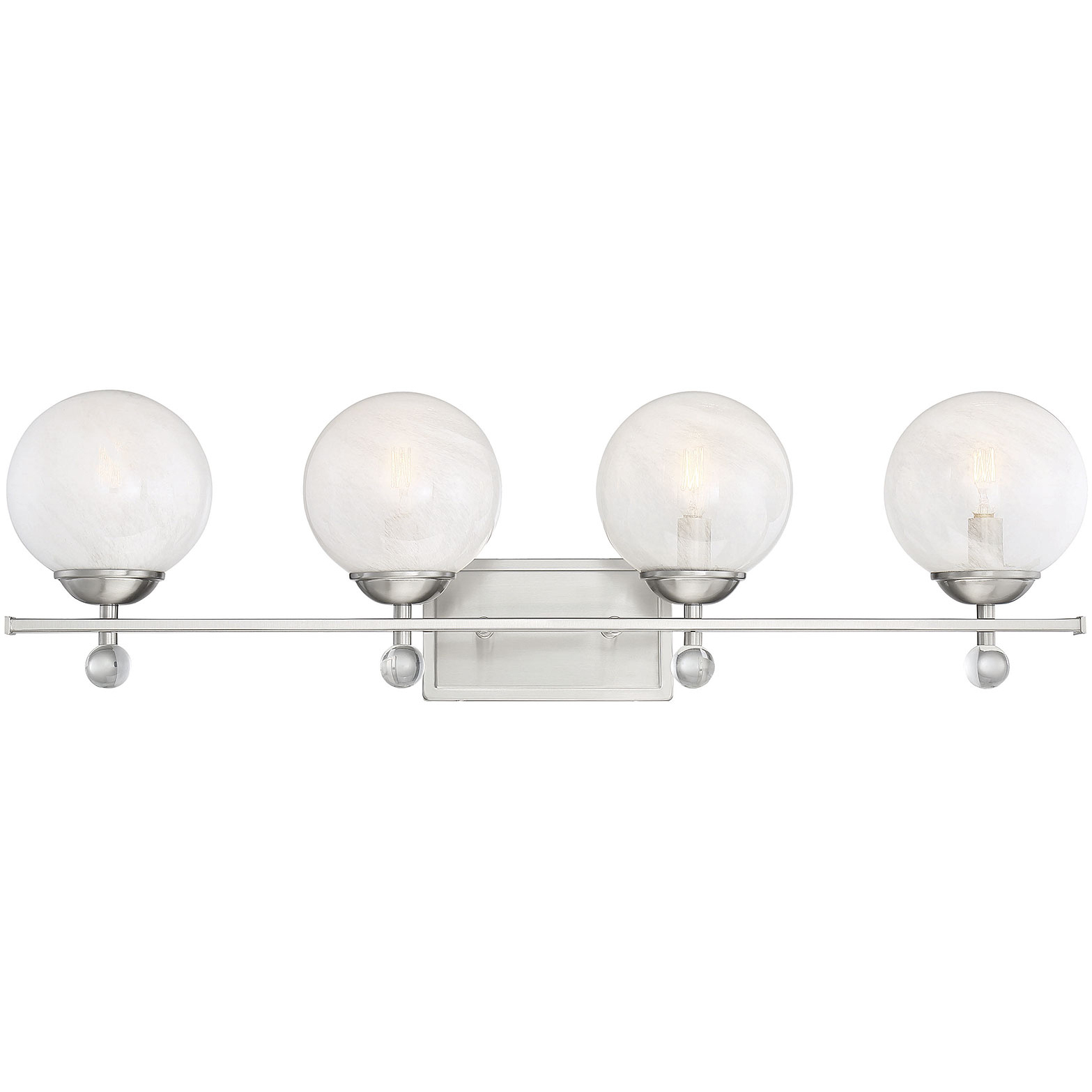 Medina 4 Light 32 inch Satin Nickel Bathroom Vanity Light Wall Light