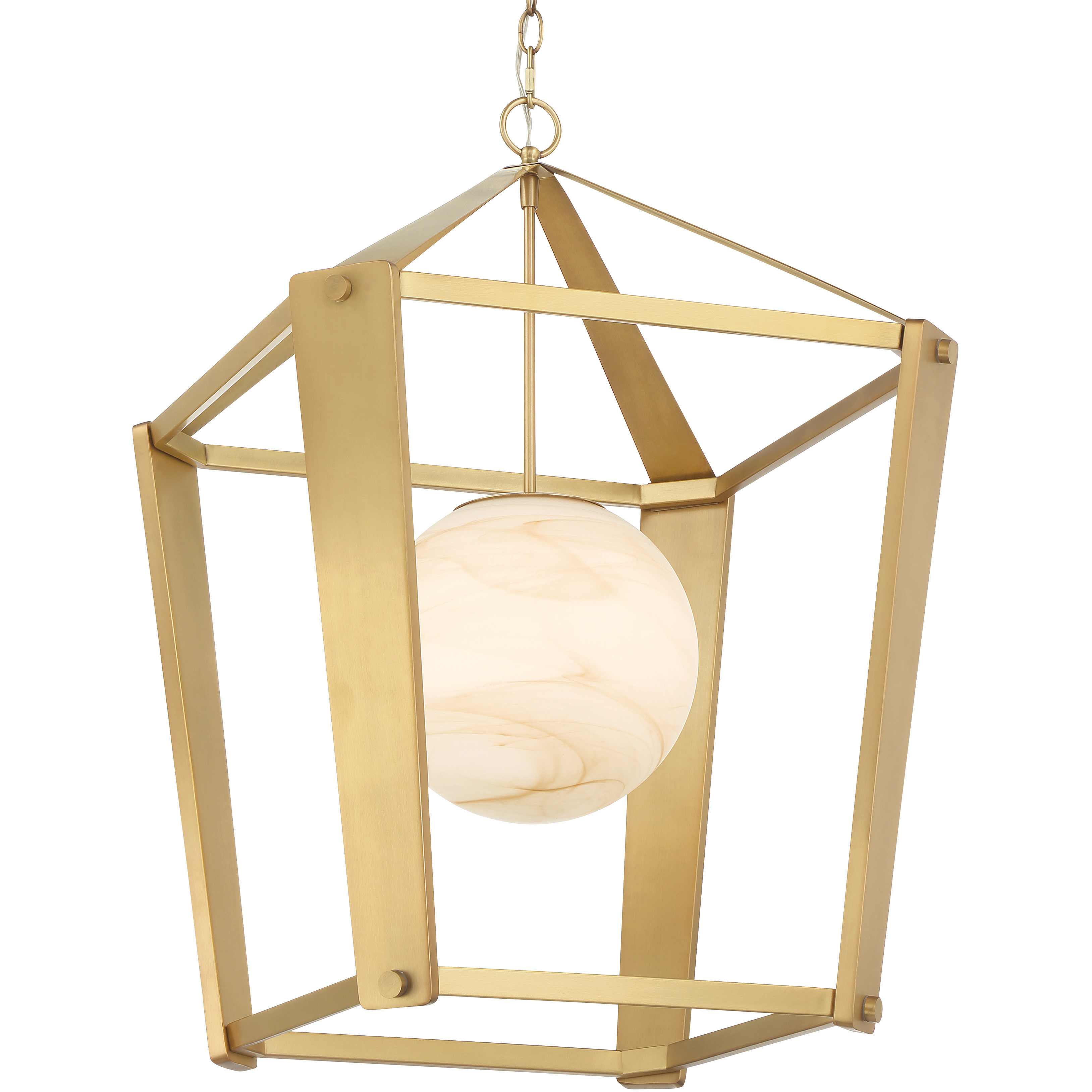 Shimmer 1 Light 20.5 inch Legacy Brass Pendant Ceiling Light