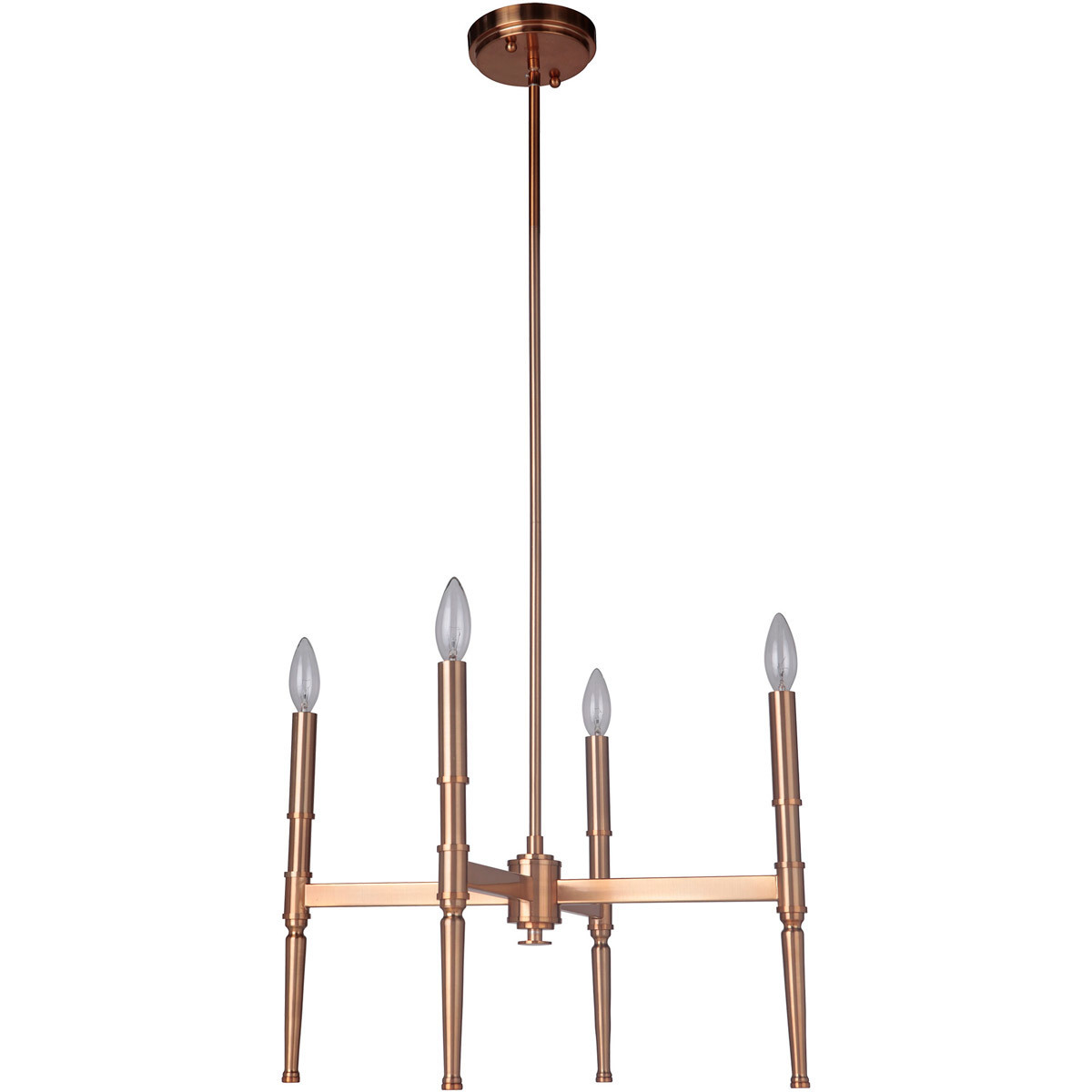 Ella 4 Light 25.5 inch Satin Brass Chandelier Ceiling Light