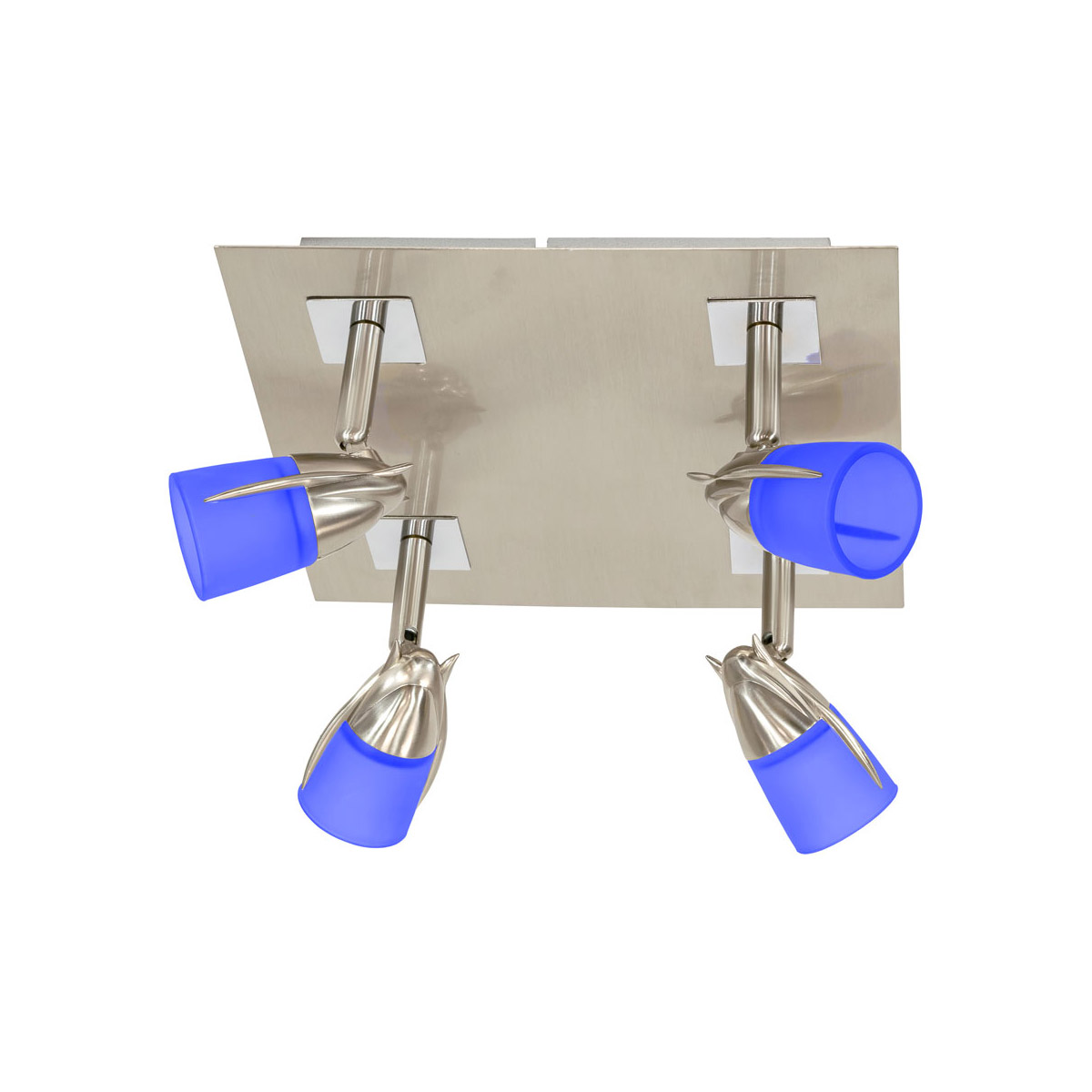 Mul-T-Lite 4 Light 10 inch Satin Chrome Flush Mount Ceiling Light