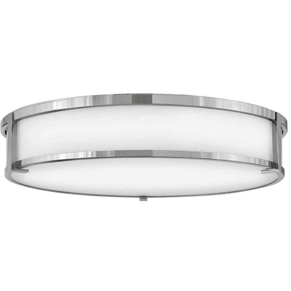 Lowell 24 inch Chrome Indoor Flush Mount Ceiling Light