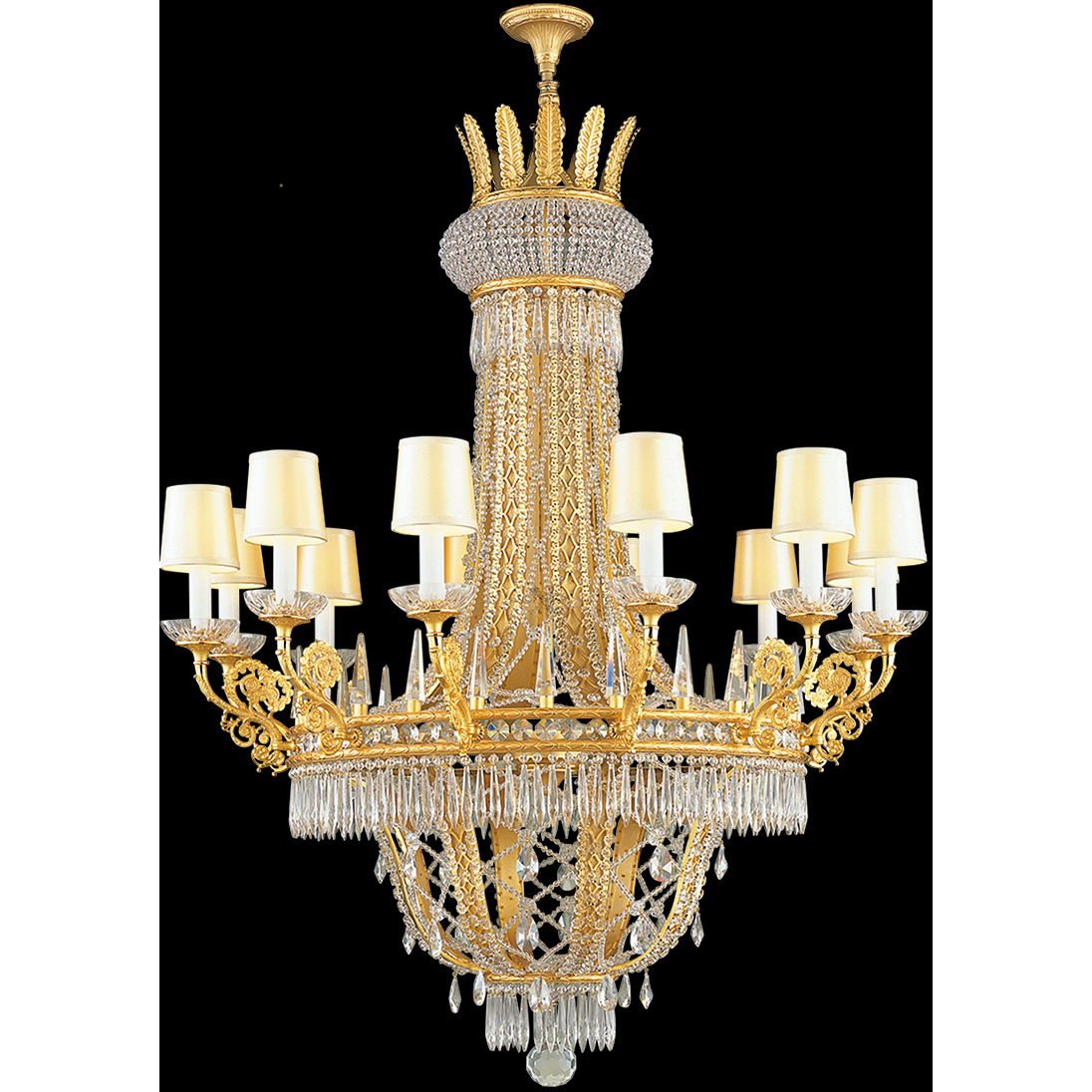Mariner Luxury LED 40.55 inch Antique Gold Plated Chandelier Ceiling Light