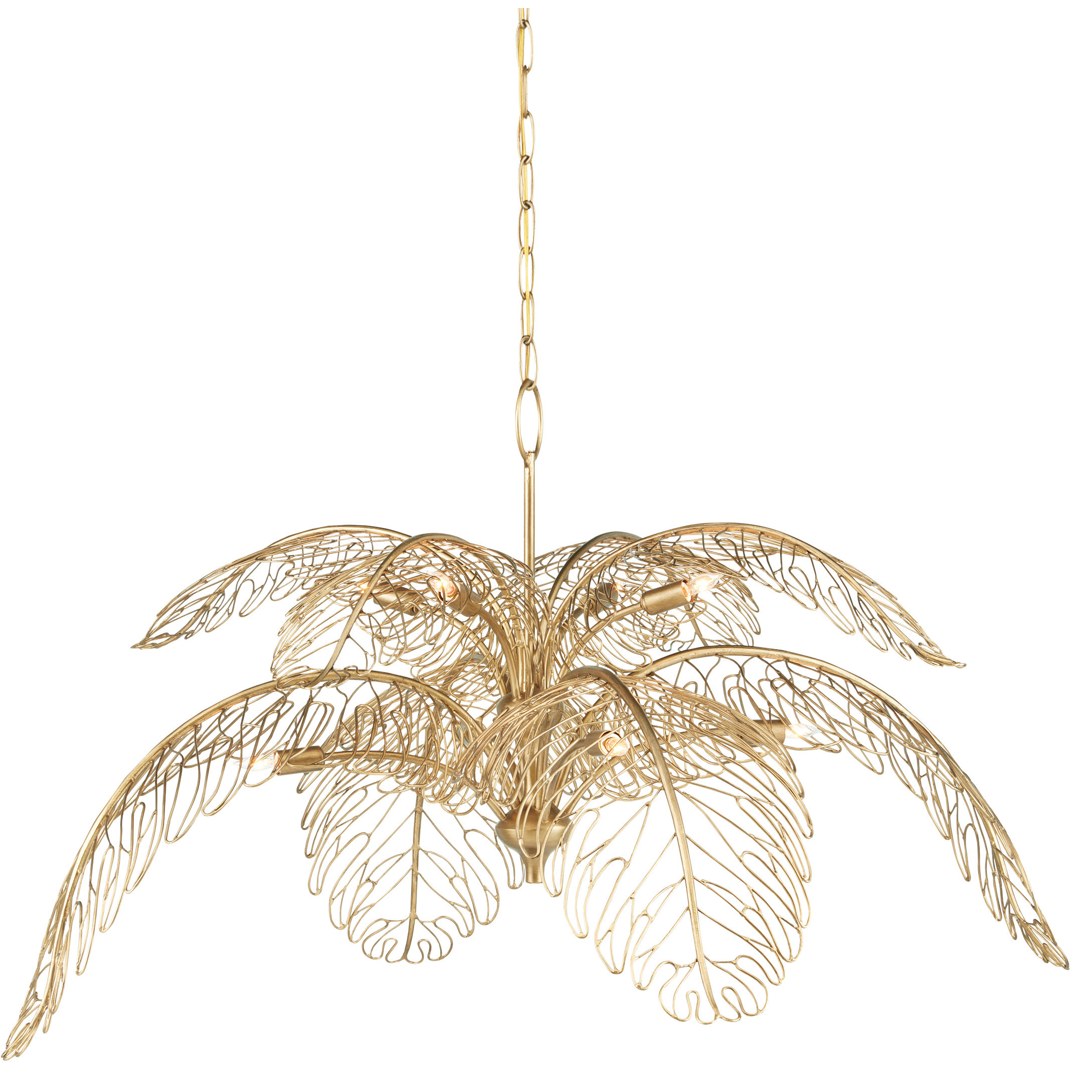 Taormina 8 Light 49.75 inch Brass Chandelier Ceiling Light