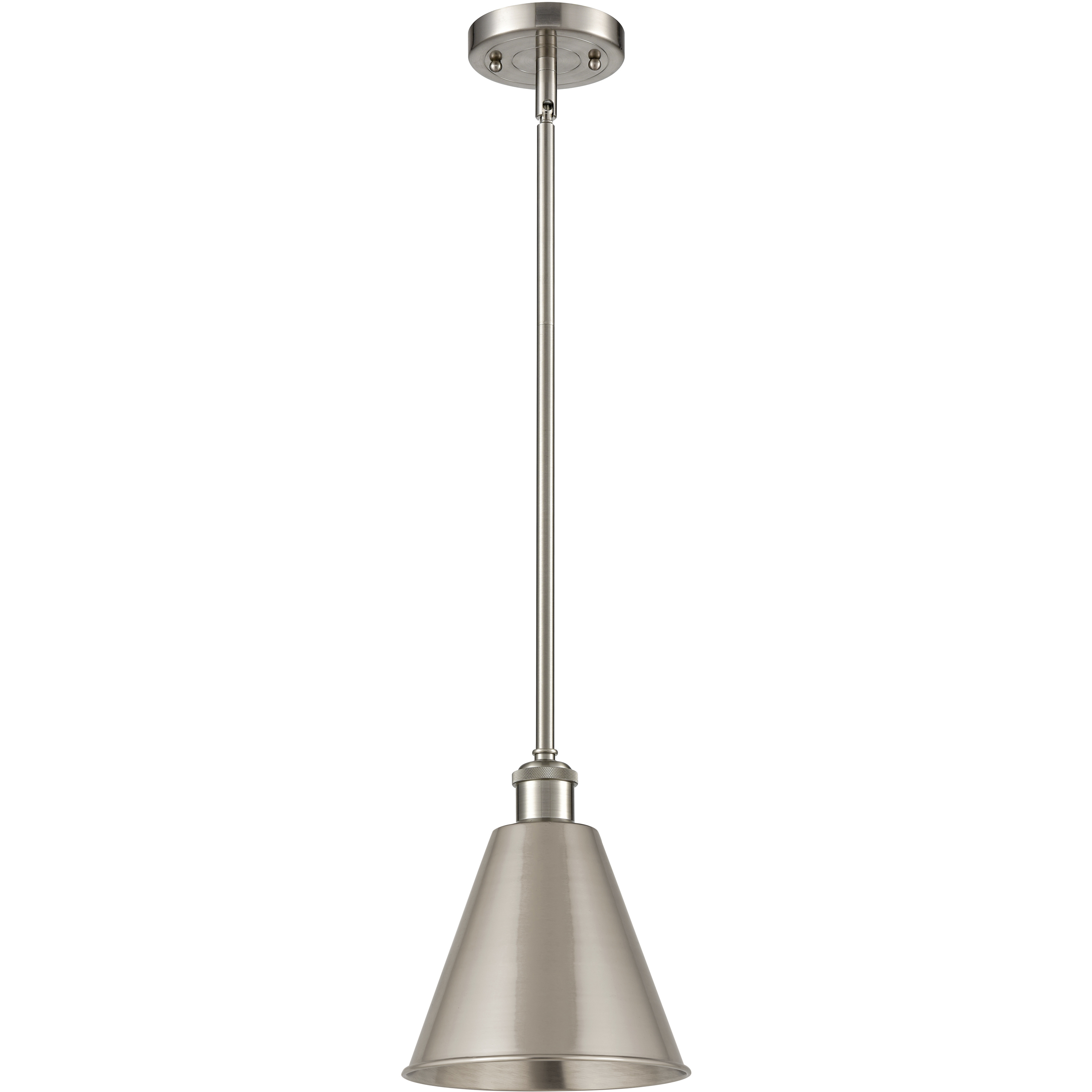 Ballston Cone 1 Light 8 inch Brushed Satin Nickel Pendant Ceiling Light