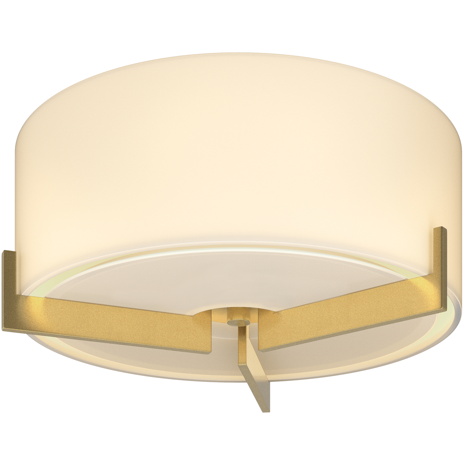 Axis 1 Light 12.1 inch Modern Brass Flush Mount Ceiling Light