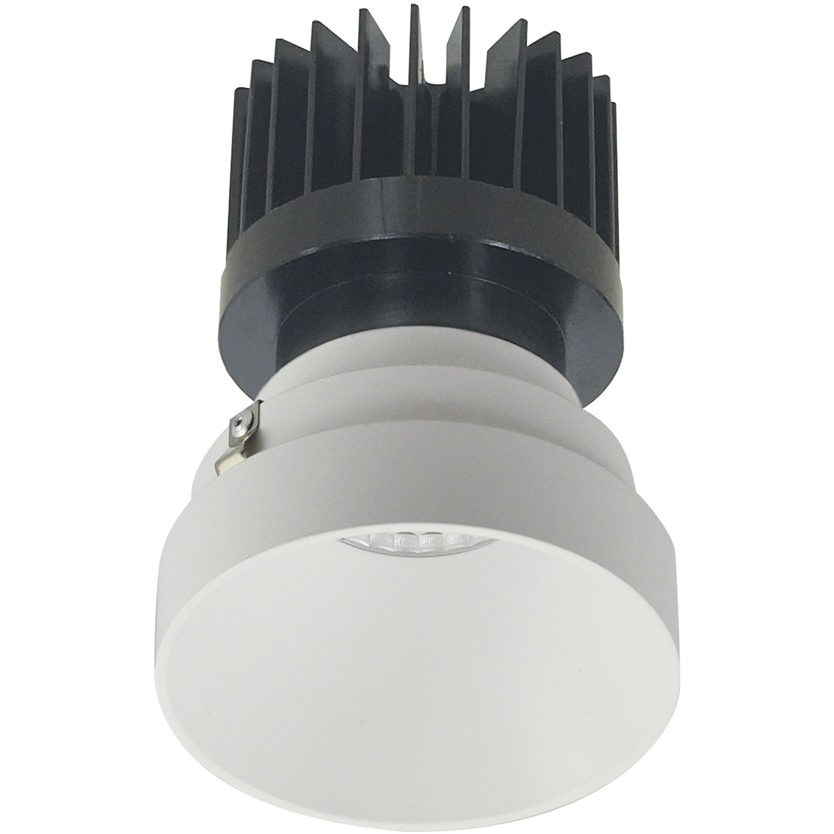 Iolite Matte Powder White Recessed Light in 3000K, 2500, Round Trimless Reflector