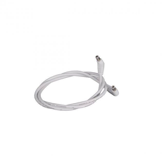 Straight Edge White Connector and Cable