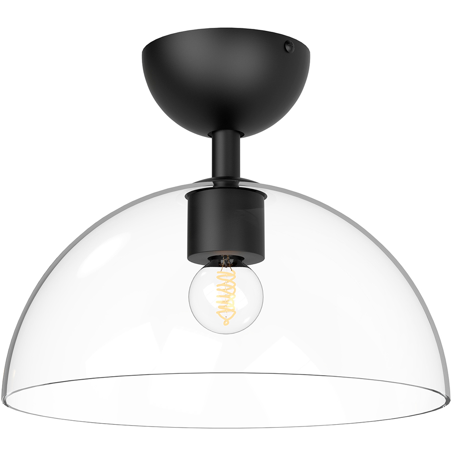 Alora Mood Jude 1 Light 12 inch Matte Black Semi Flush Mount Ceiling Light
