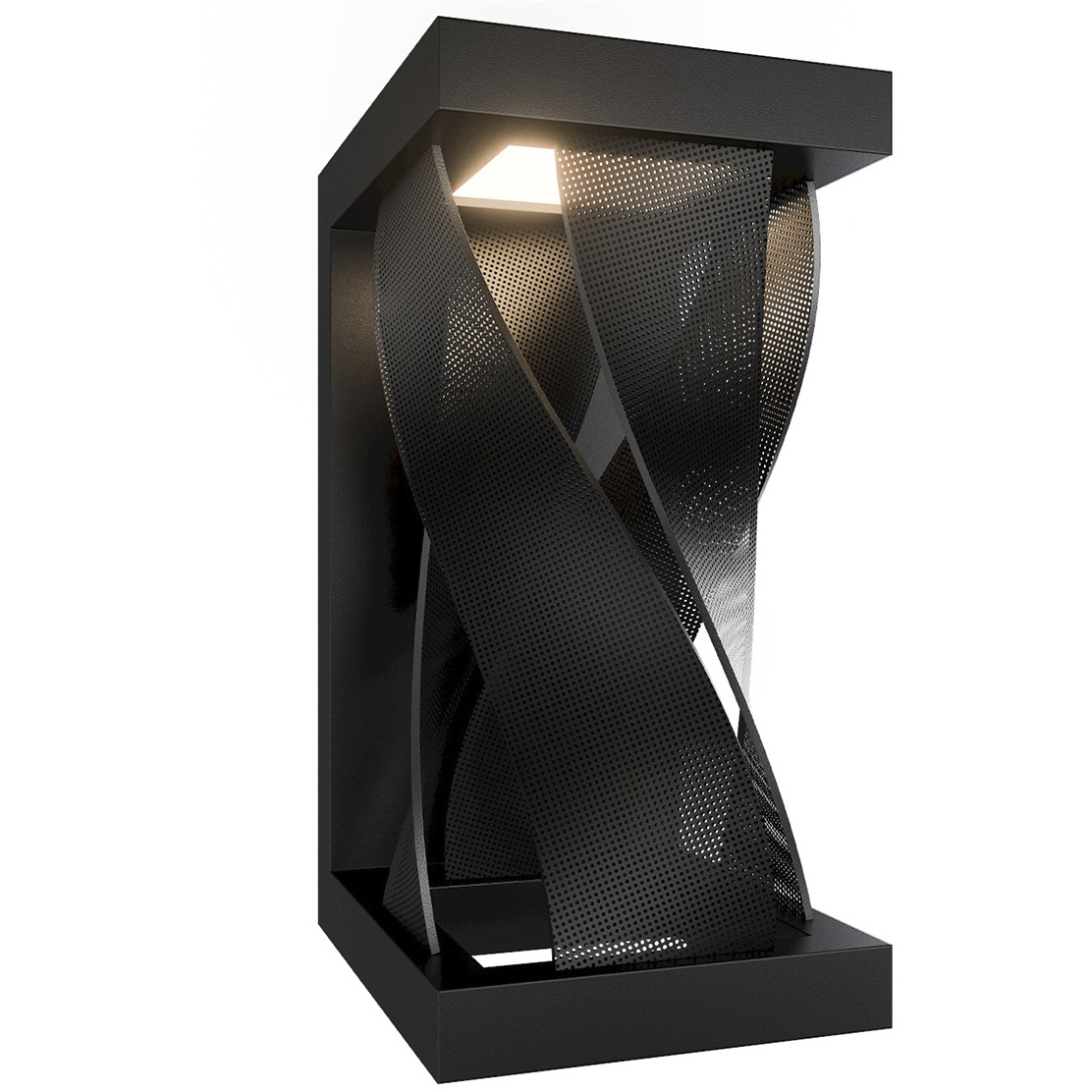 Brocade LED 10 inch Black Outdoor Wall Light, dweLED