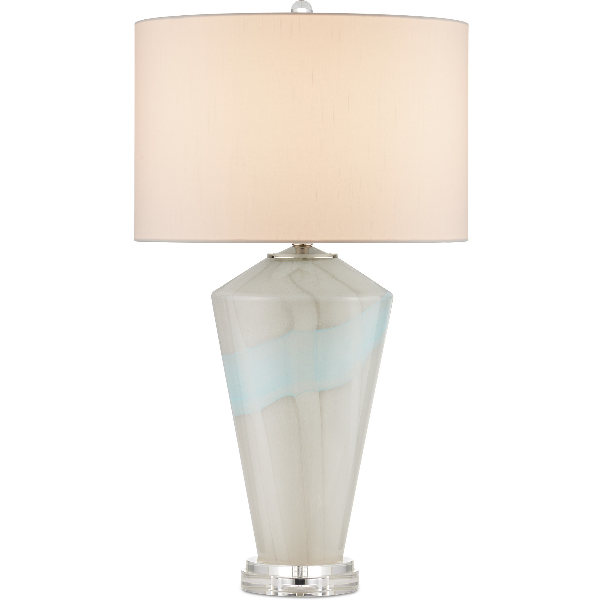 Floating Cloud 30 inch 150 watt Pale Gray and Light Blue and Clear Table Lamp Portable Light