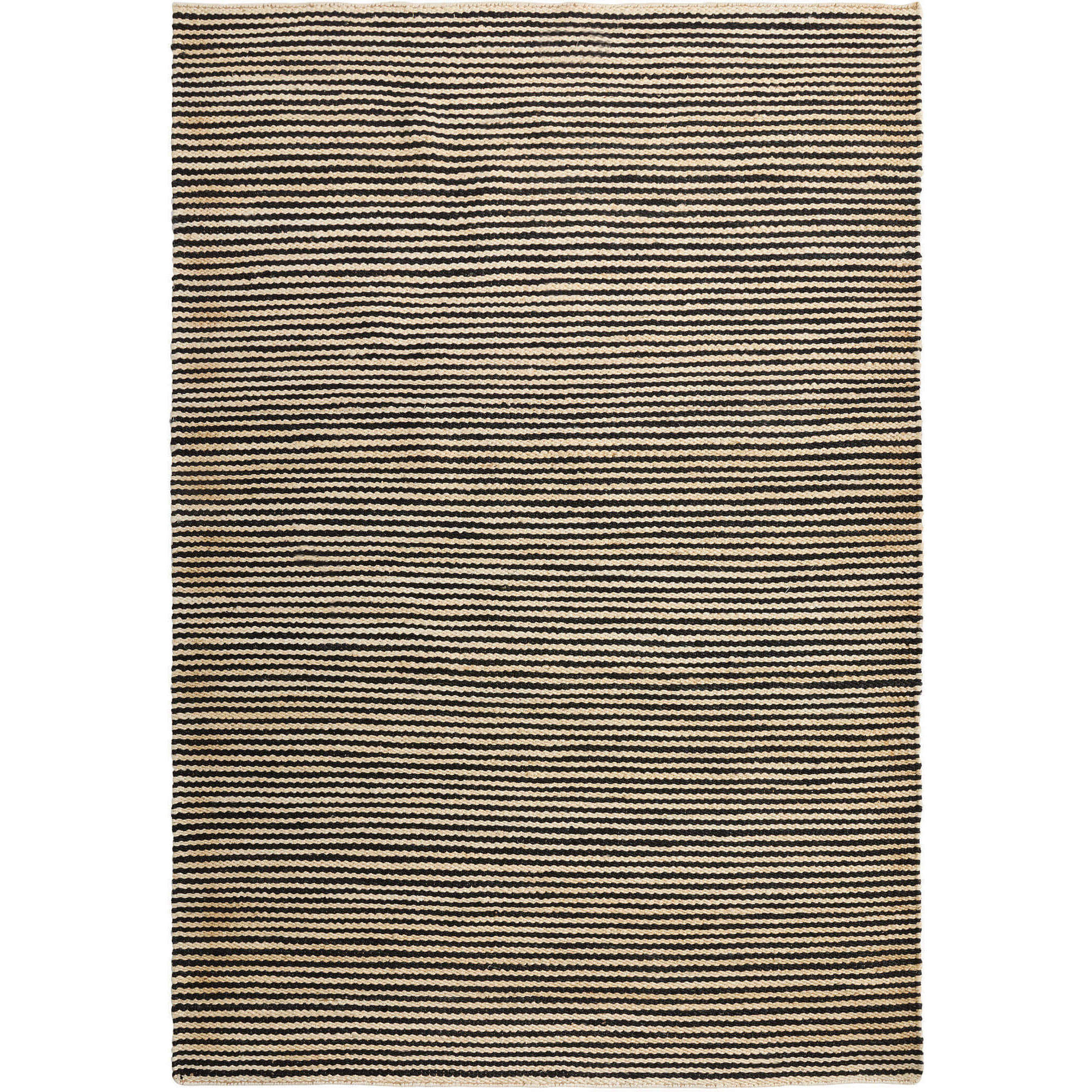 Ganges 114 X 79 inch Black/Natural Rug in 6 x 9