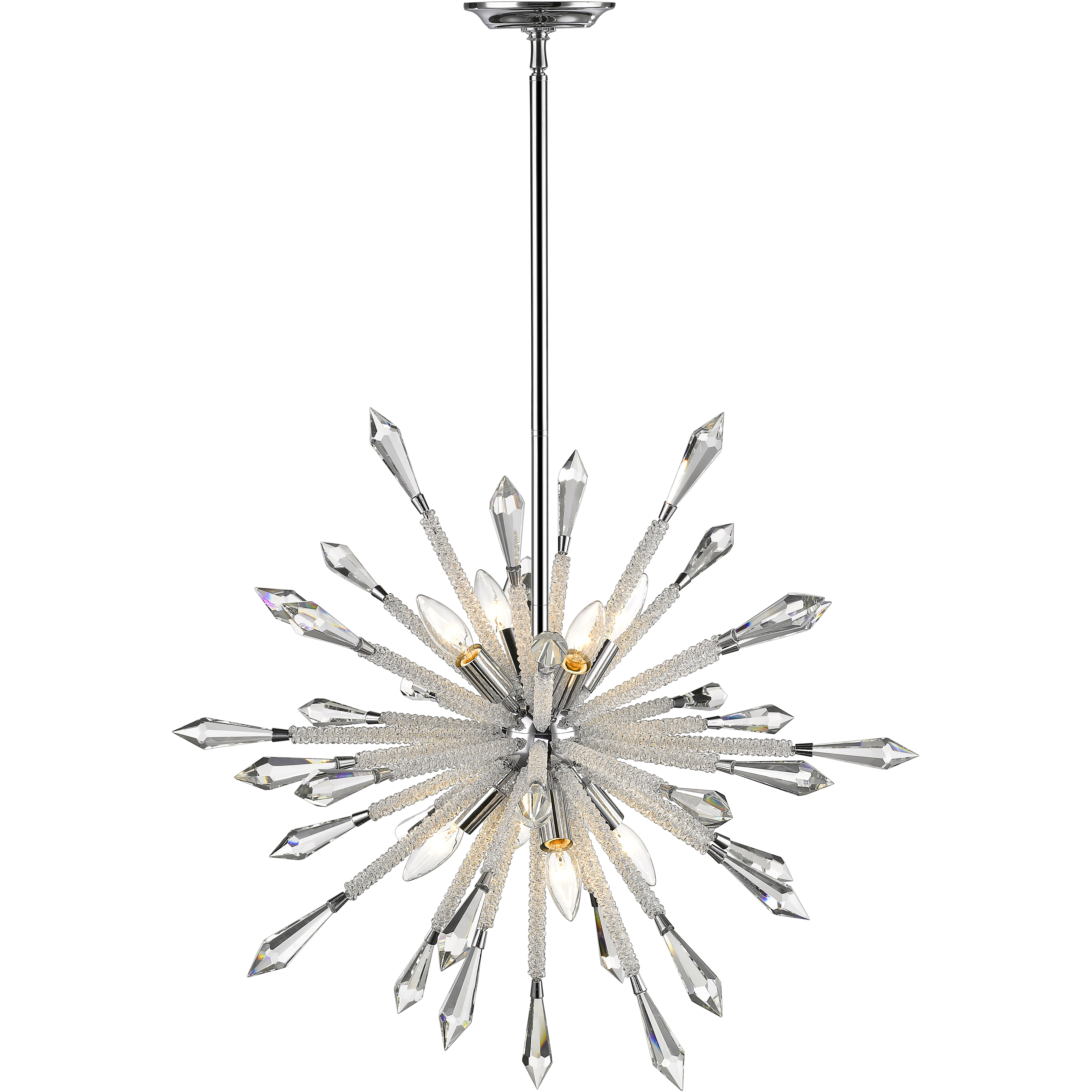 Soleia 8 Light 26.63 inch Chrome Chandelier Ceiling Light in 15.5