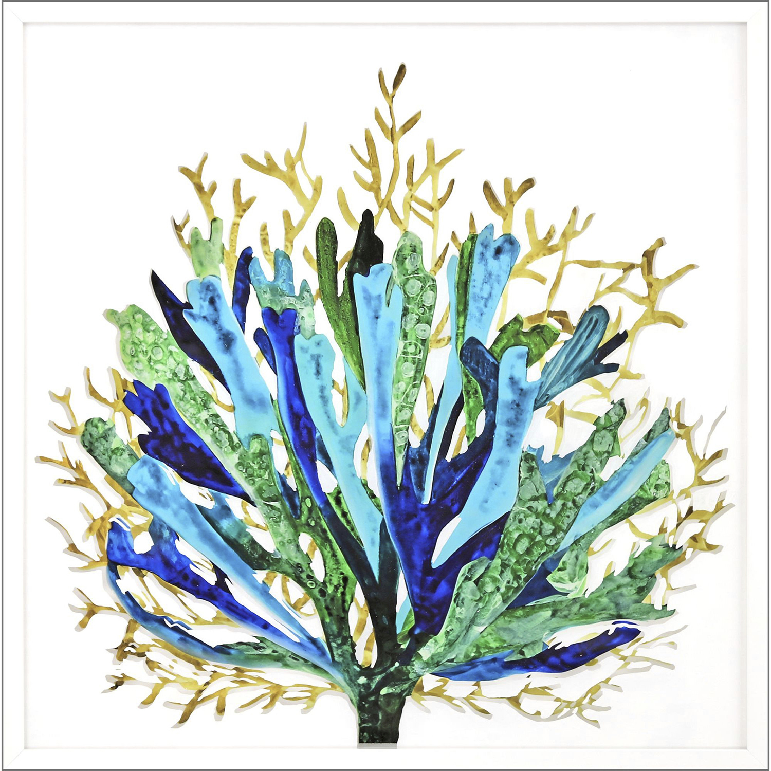 Sea Life Blue and Green and Multi and Turquoise Framed Art, The Studio