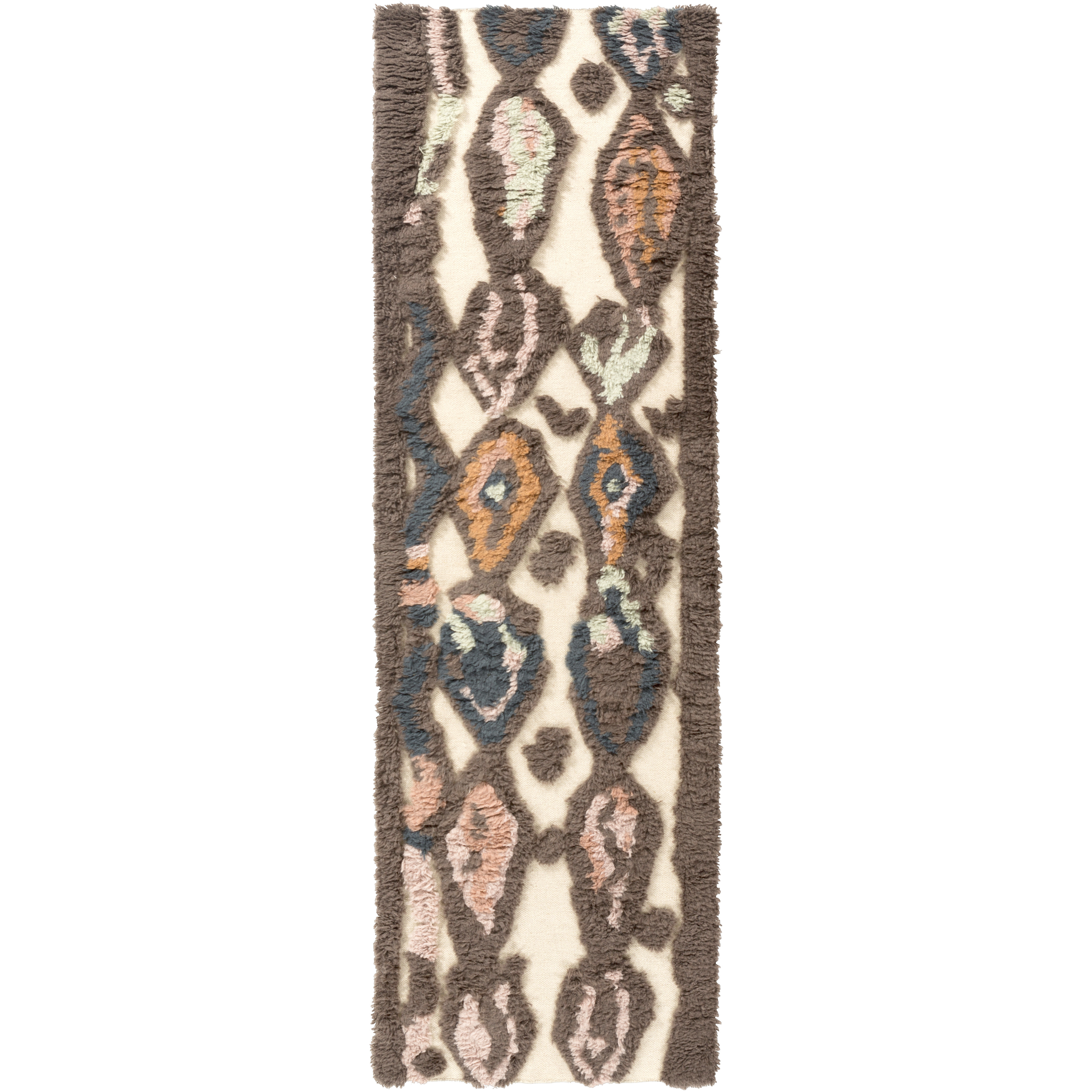 Midelt 96 X 30 inch Khaki, Camel, Peach Rug