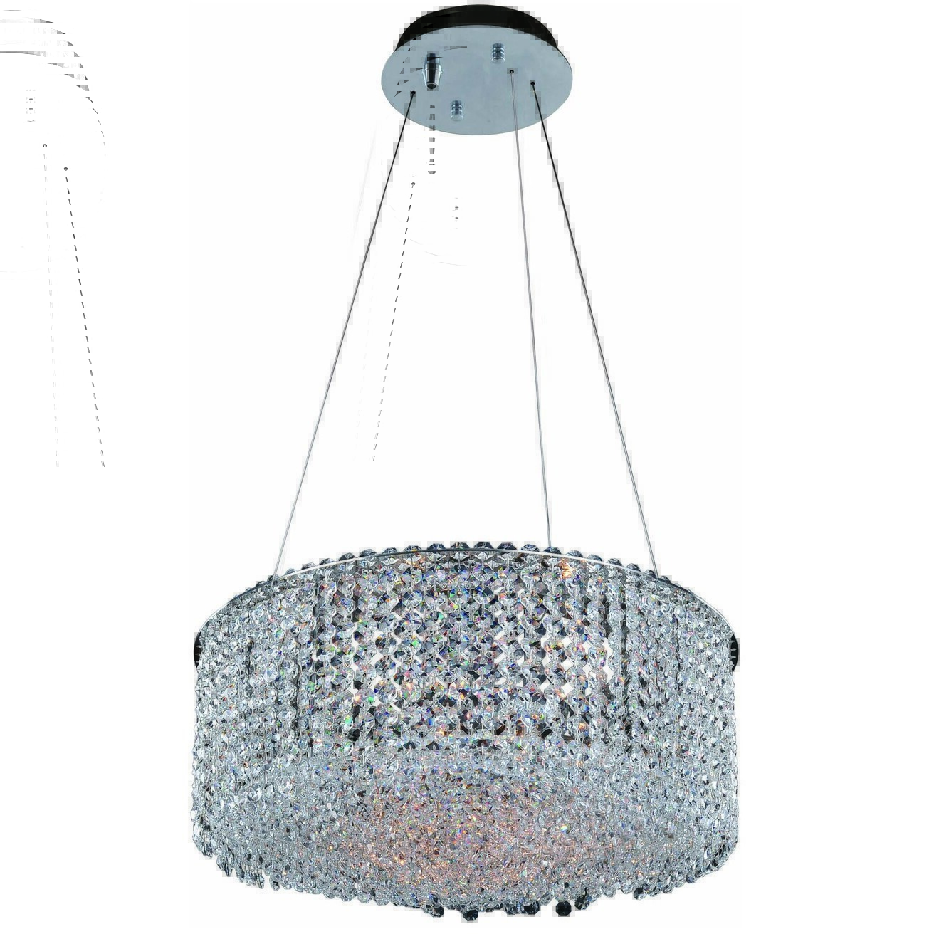 Milieu Metro 8 Light 18 inch Chrome Pendant Ceiling Light