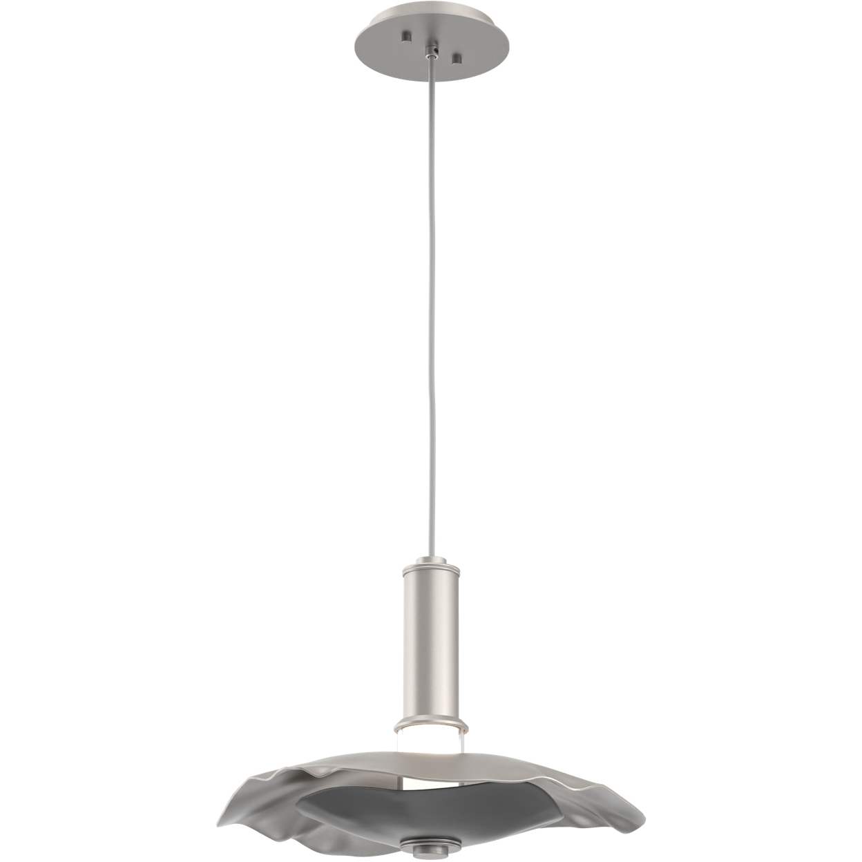 Cumulus LED 9.5 inch Beige Silver with Black Metal Pendant Ceiling Light, Small