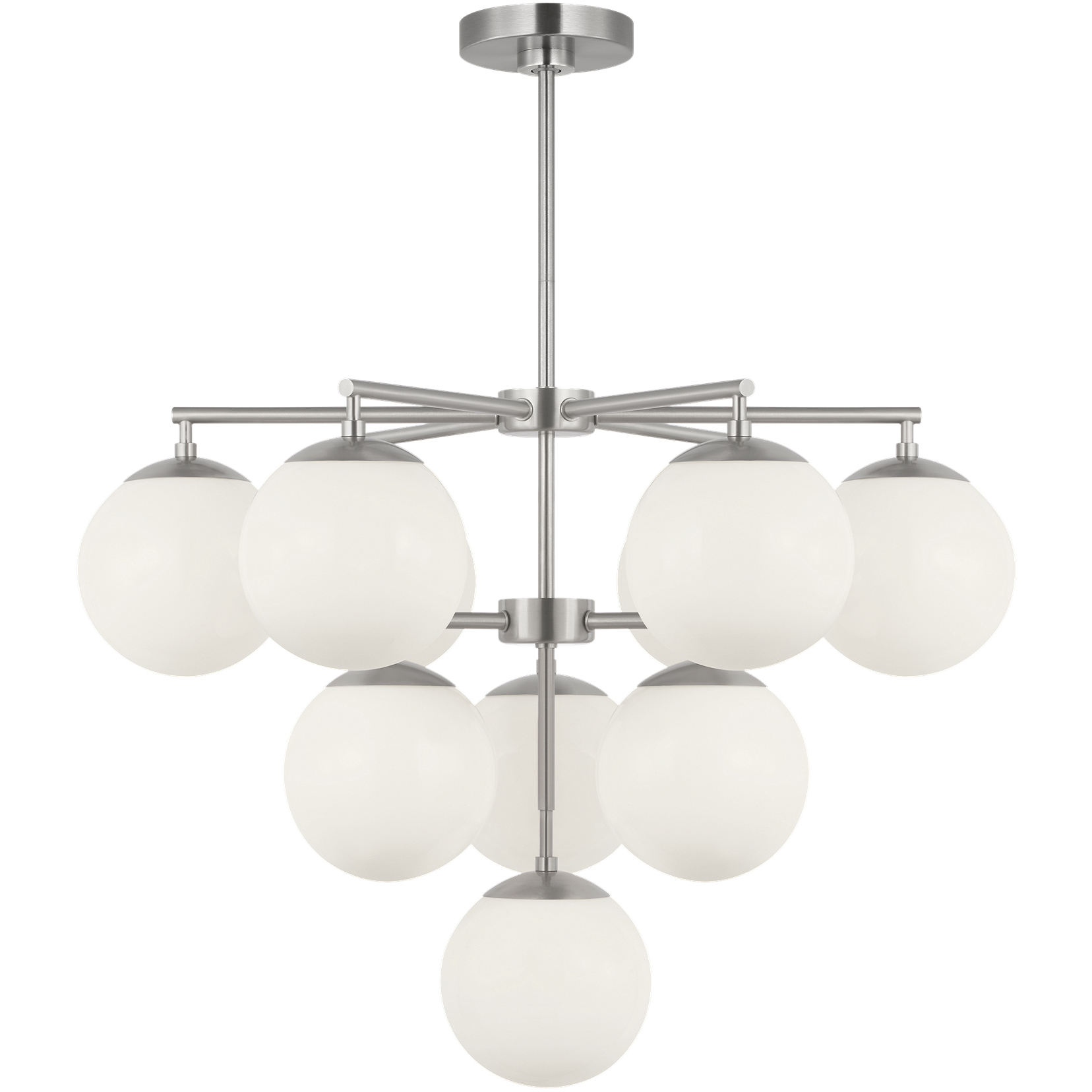 Nube LED 26 inch Brushed Nickel Chandelier Ceiling Light