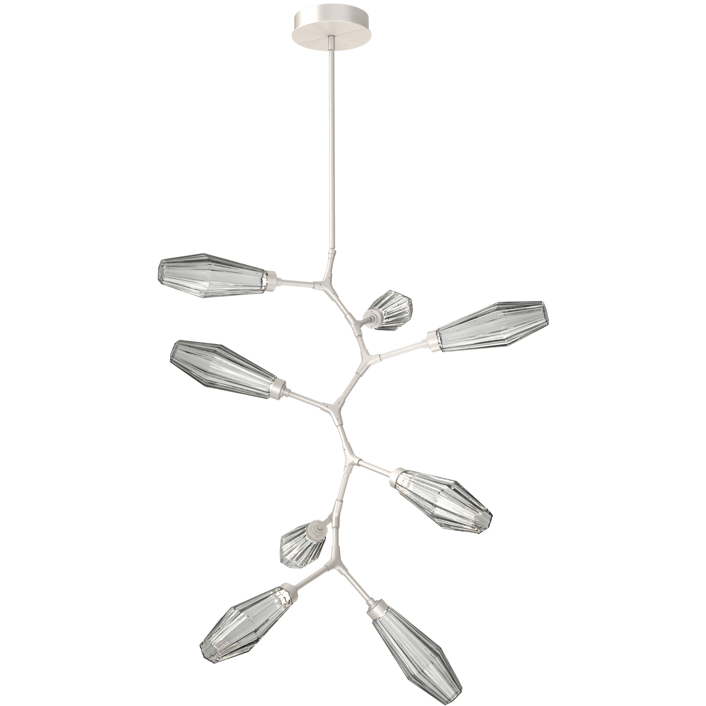 Aalto LED 37.1 inch Beige Silver Chandelier Ceiling Light, Modern Vine