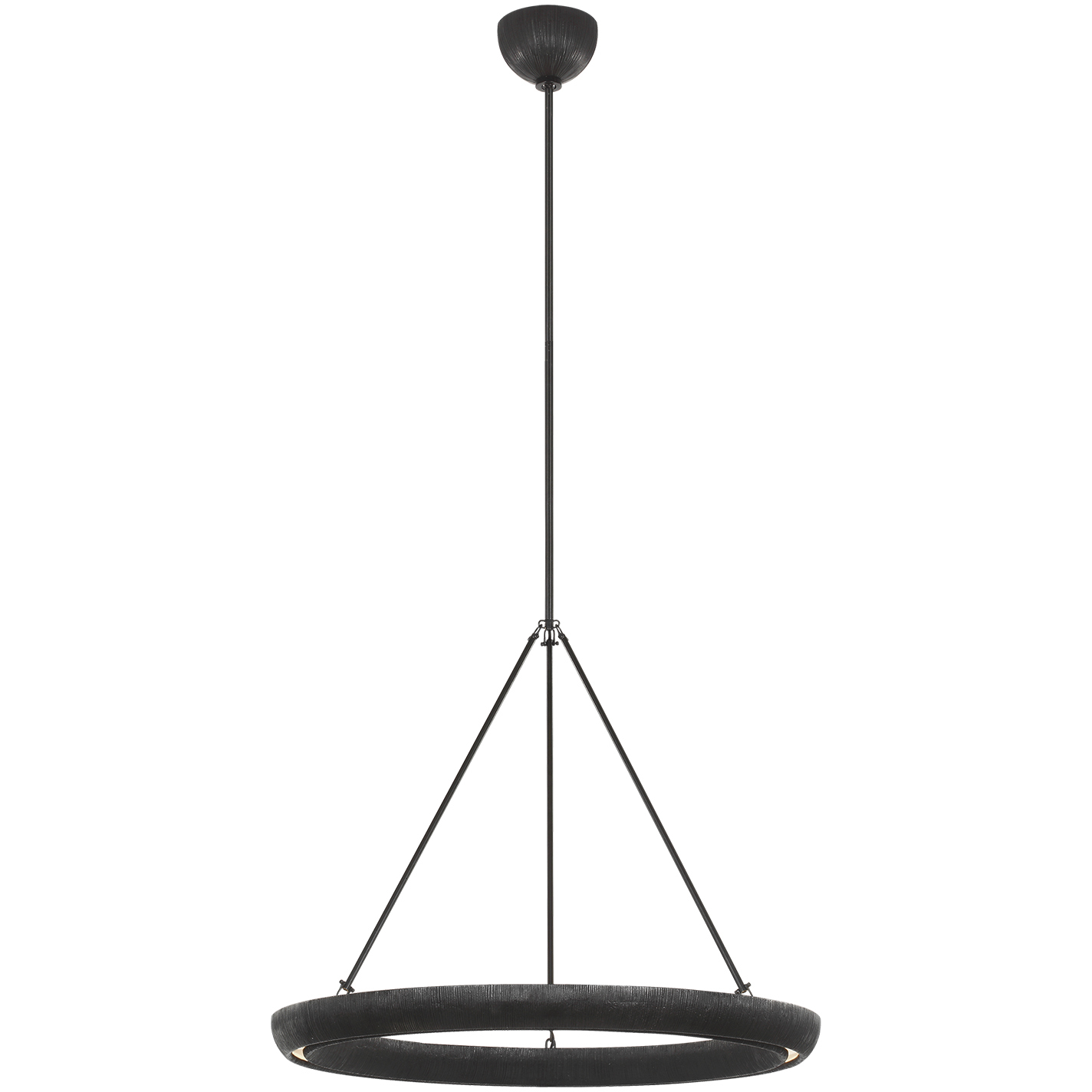 Kelly Wearstler Utopia LED 30 inch Aged Iron Ring Chandelier Ceiling Light