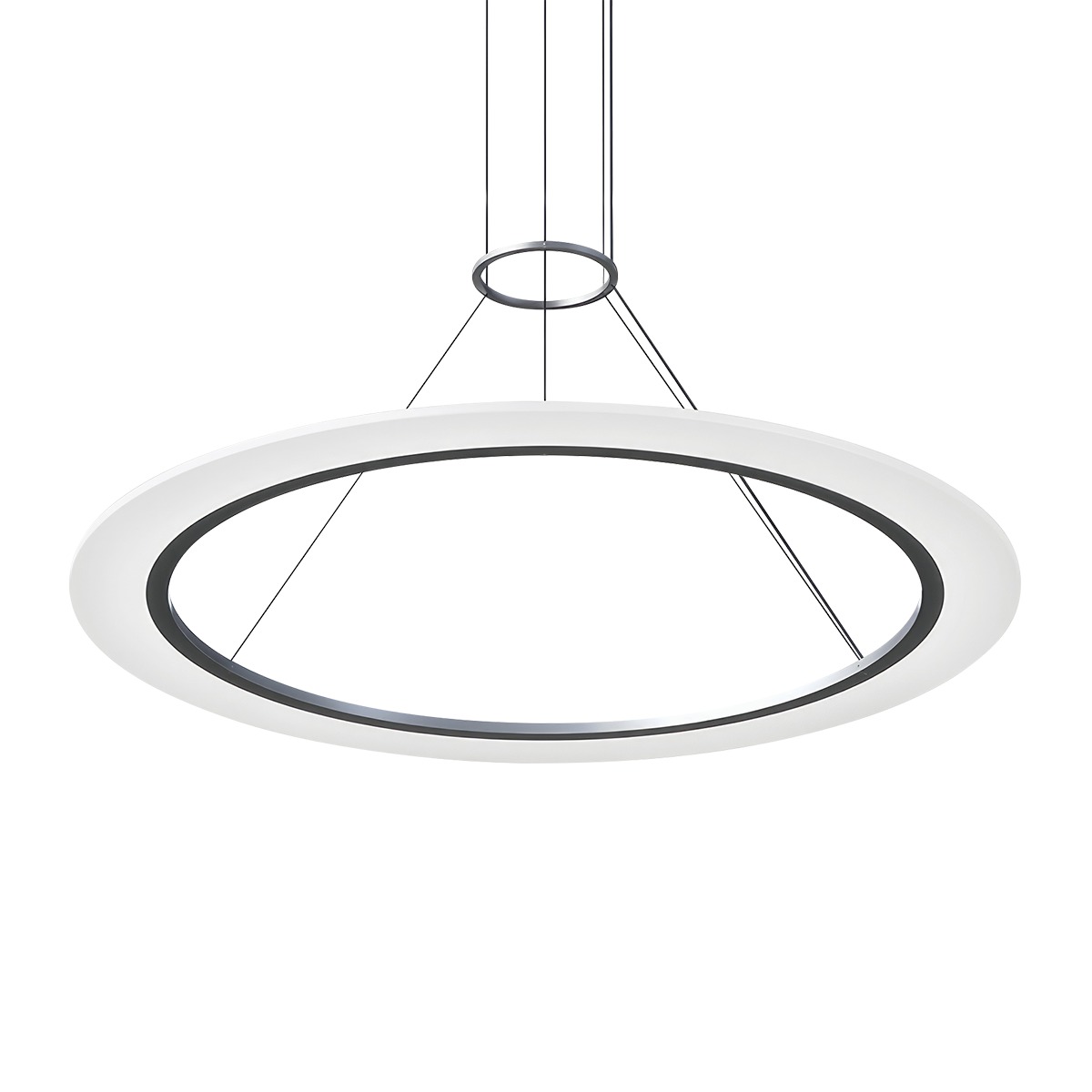Arctic Rings LED 37.5 inch Bright Satin Aluminum Ring Pendant Ceiling Light