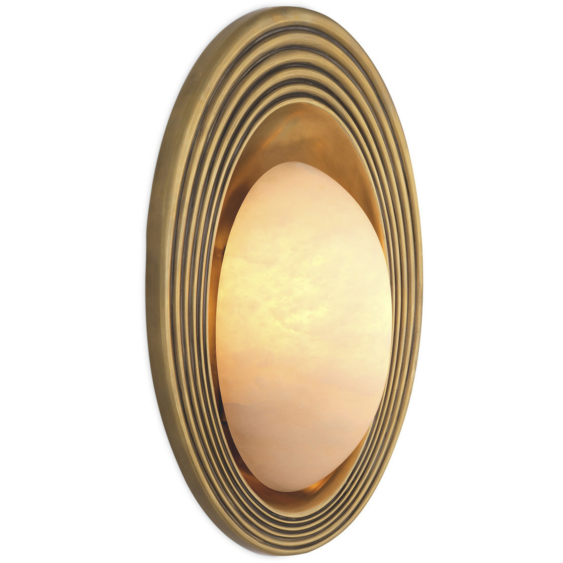 Savono 1 Light 10.63 inch Vintage Brass and Alabaster Wall Lamp Wall Light