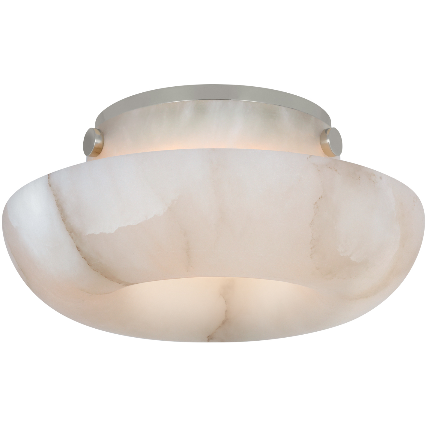 Kelly Wearstler Cappello LED 6 inch Alabaster and Polished Nickel Flush Mount Ceiling Light