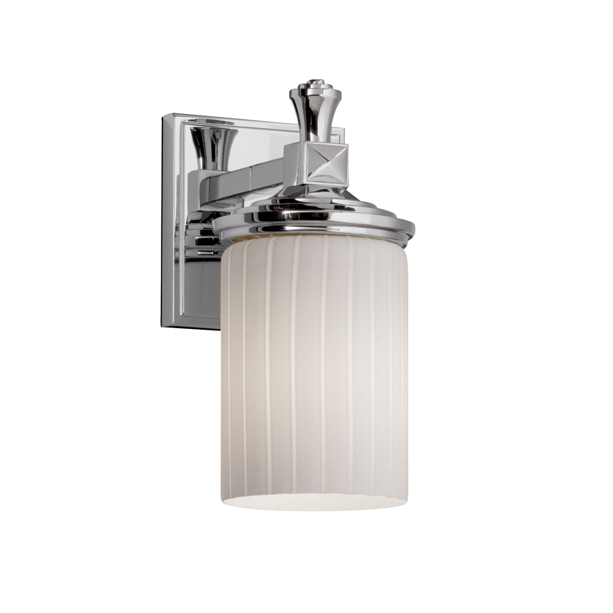 Fusion LED 4.5 inch Polished Chrome Wall Sconce Wall Light in 700 Lm LED, Ribbon Fusion, Deco